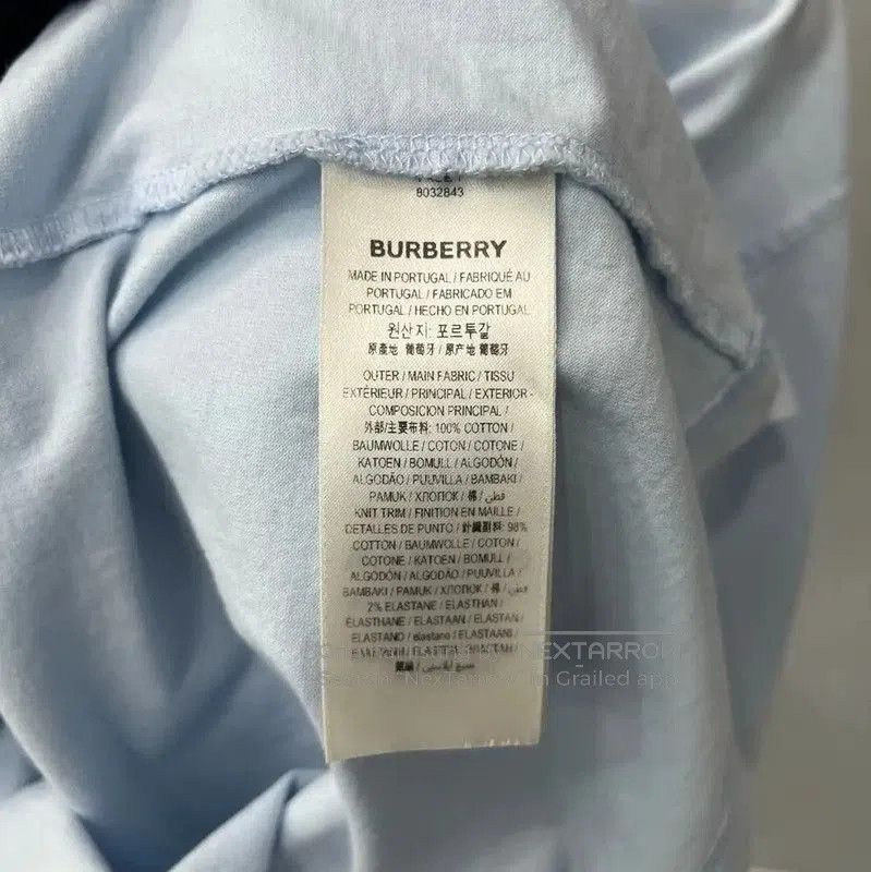 Burberry Burberry Summer XS Blue Cotton Short Sleeve T-Shirt. Size XS / US 0-2 / IT 36-38 - 4 Thumbnail