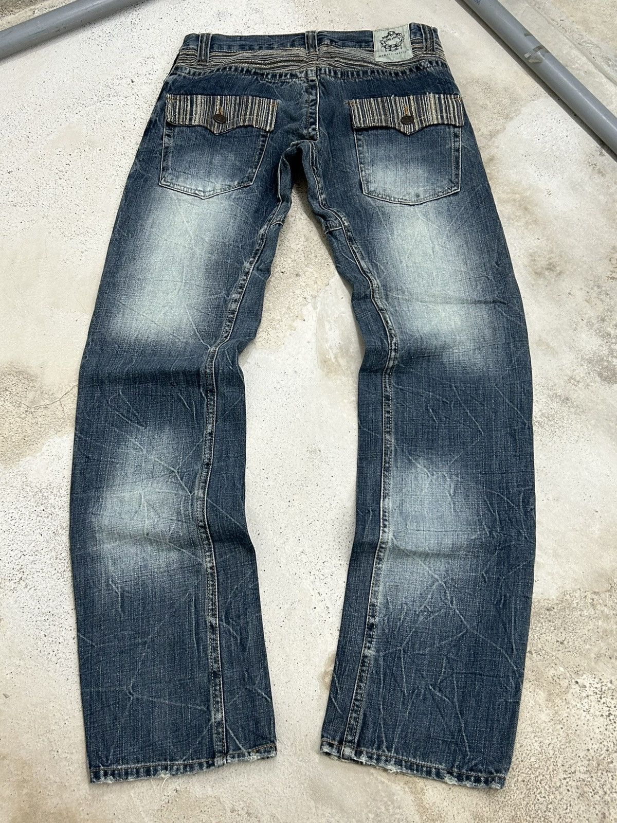 GOSTAR DE FUGA Memory Special Washed Black Clawn Marks Distressed Size US 30 / EU 46 - 14 Thumbnail