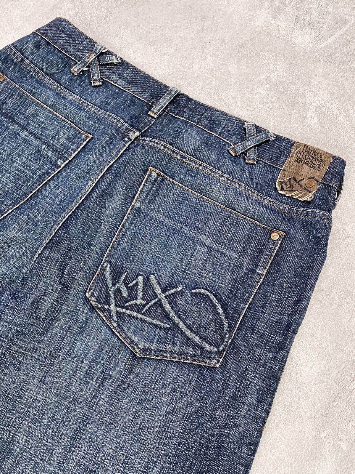 Japanese Brand × Vintage Vintage Jeans K1X Distressed flared denim japan style 36 Size US 36 / EU 52 - 8 Thumbnail