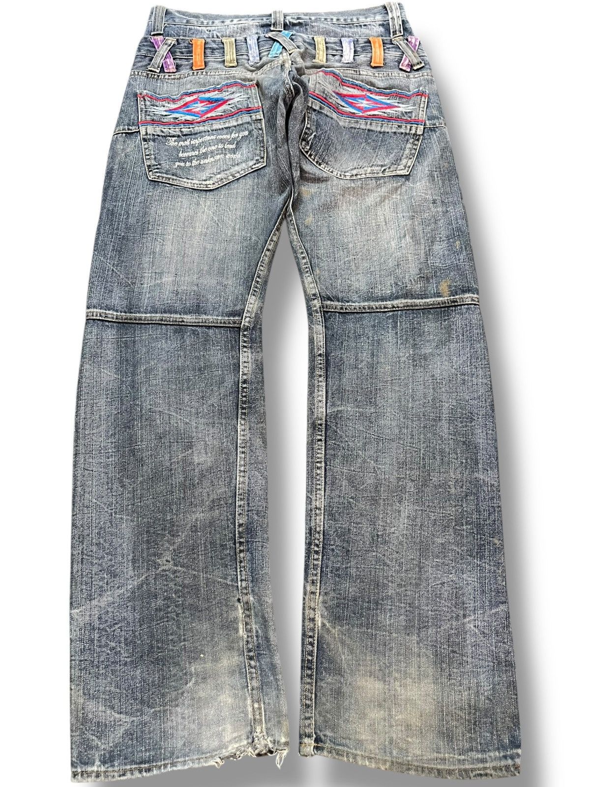 Hysteric Glamour Vintage Double Focus Double Waist Grunge Mudwash Denim Size US 31 - 5 Thumbnail