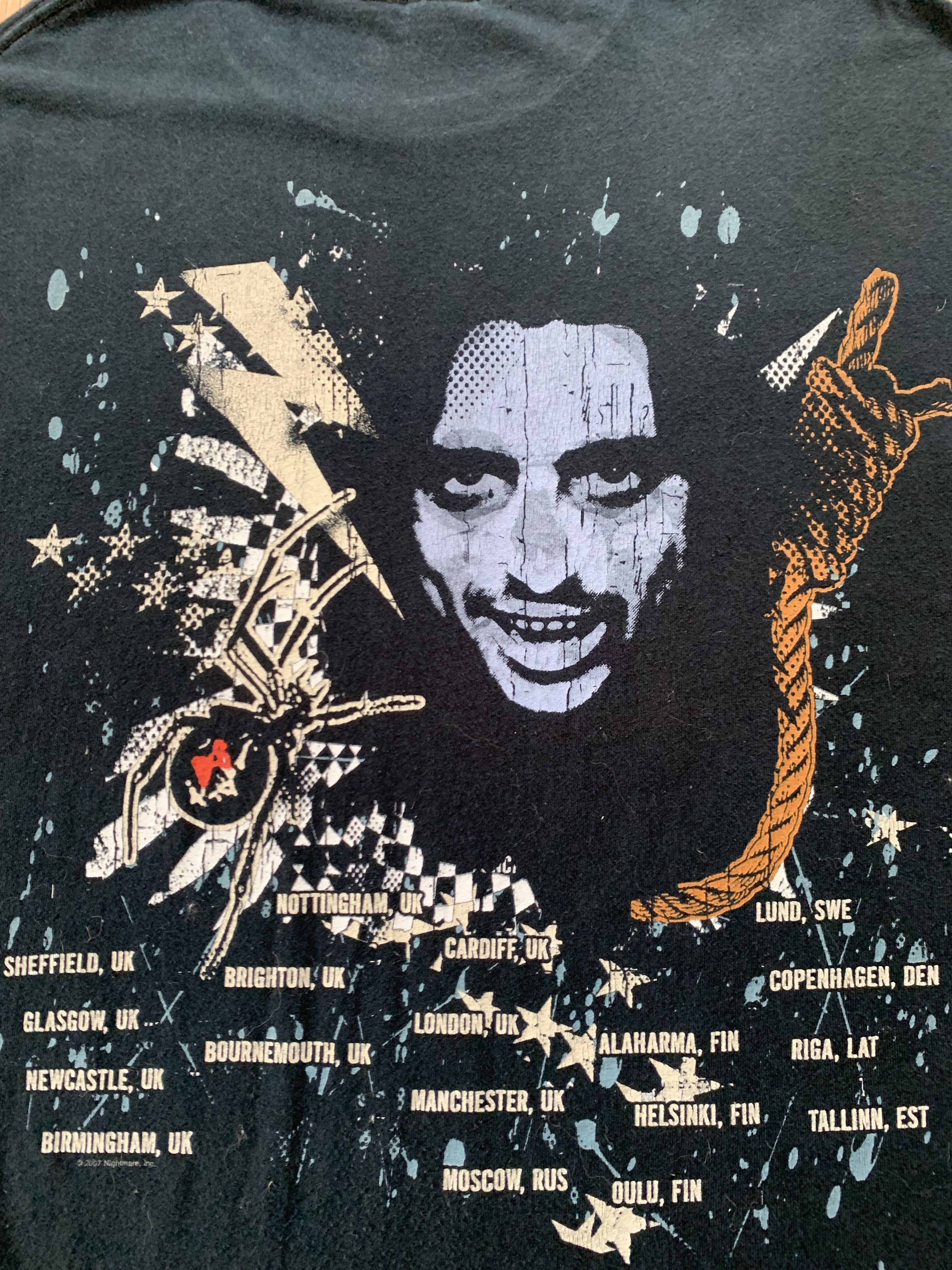 Band Tees Alice Cooper Psycho Drama Tour 2007 Cotton T Shirt Size US L / EU 52-54 / 3 - 5 Thumbnail