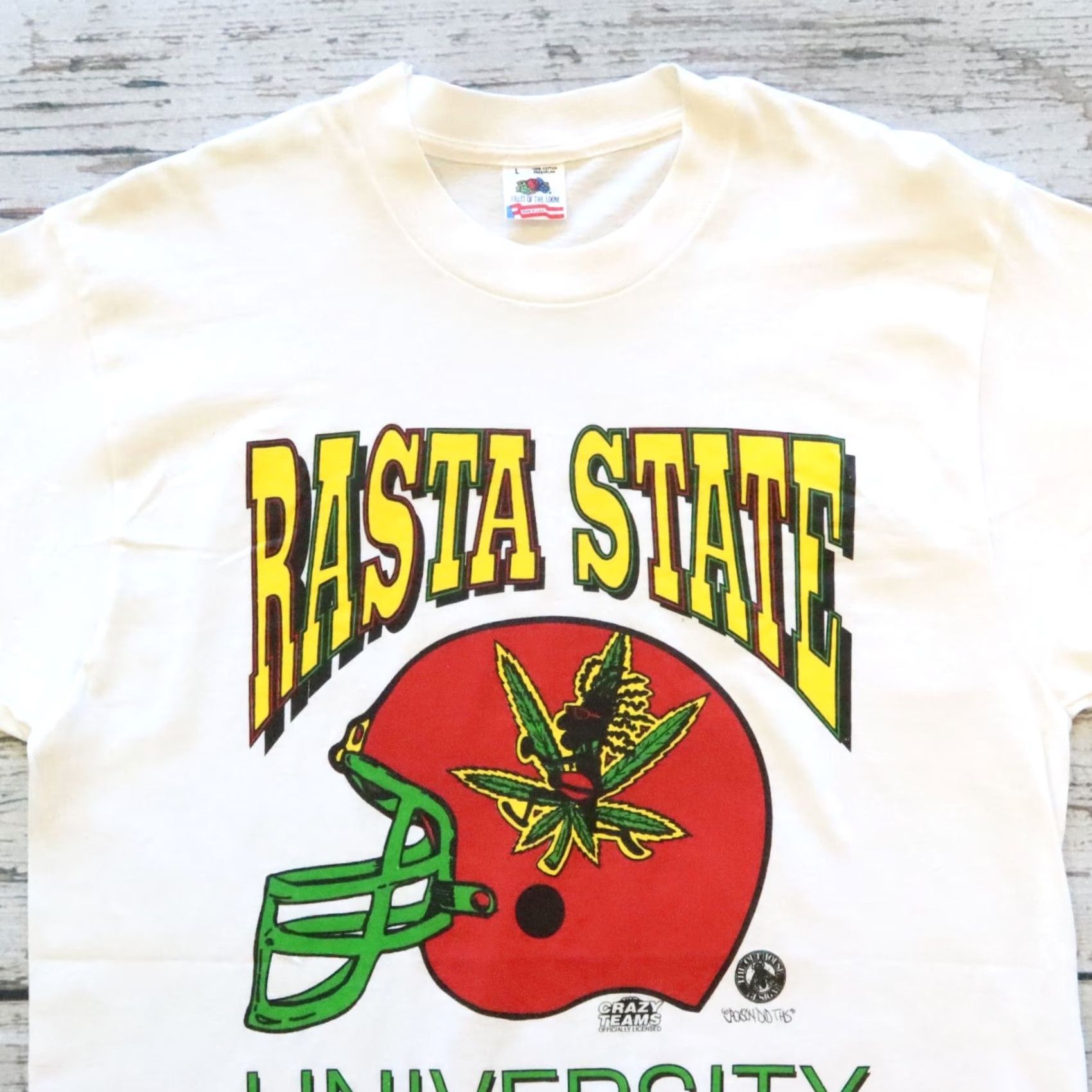 Fruit Of The Loom Vintage 90s Rasta State University Spring Break Daytona Beach Tshirt Mens L White Nike Shirt Size US L / EU 52-54 / 3 - 2 Thumbnail