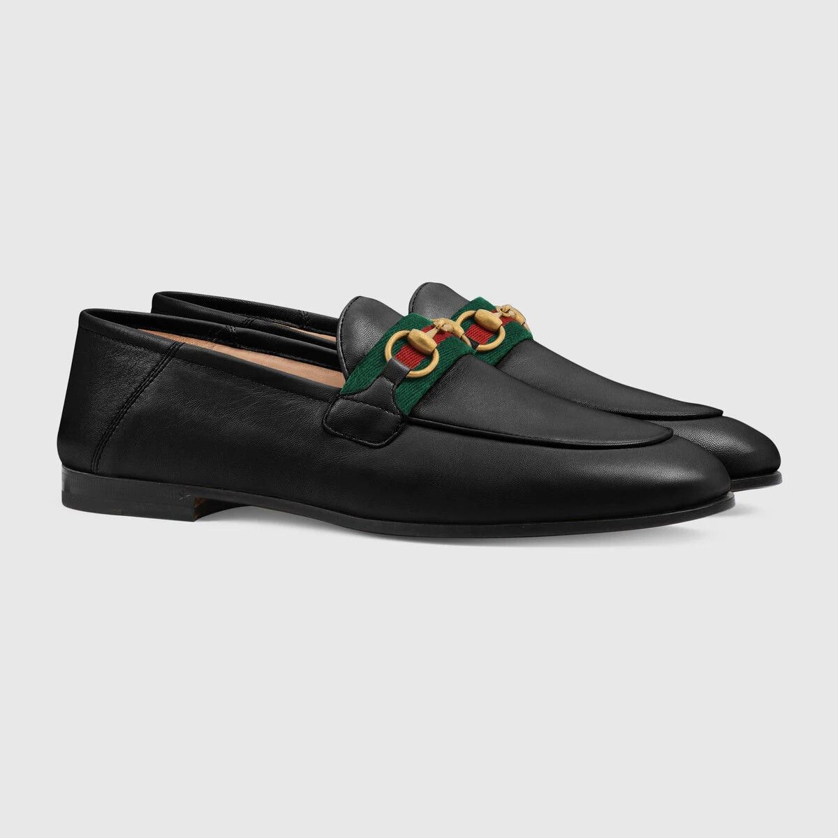 Gucci Horsebit Web Leather Loafers SIZE 38