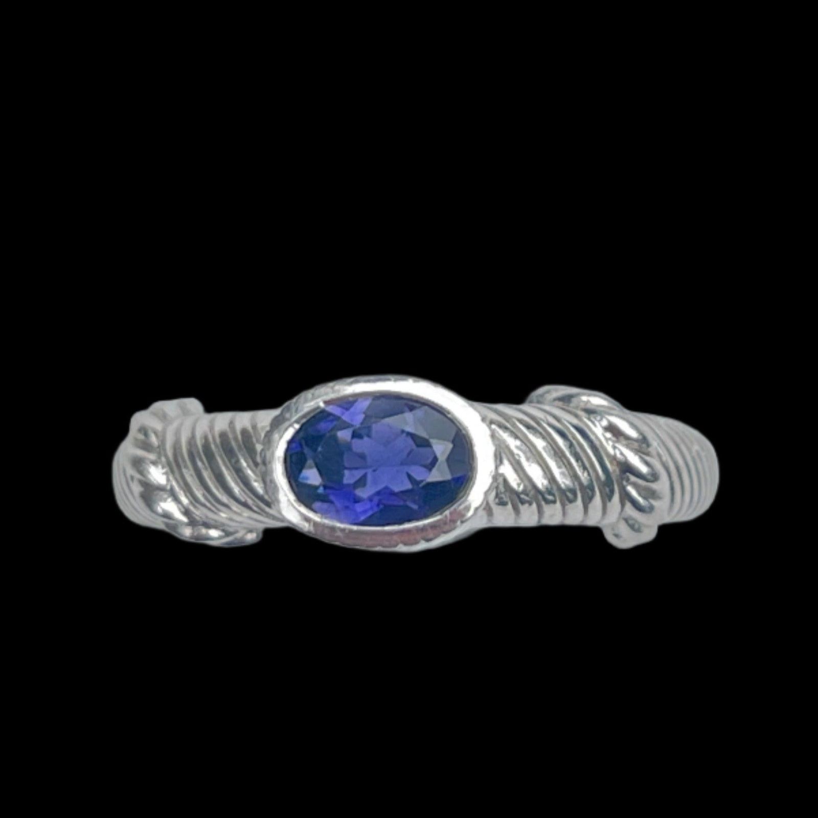 Vintage Judith Ripka Iolite Ring Sterling Silver - Size 8.5 Size ONE SIZE - 1 Thumbnail