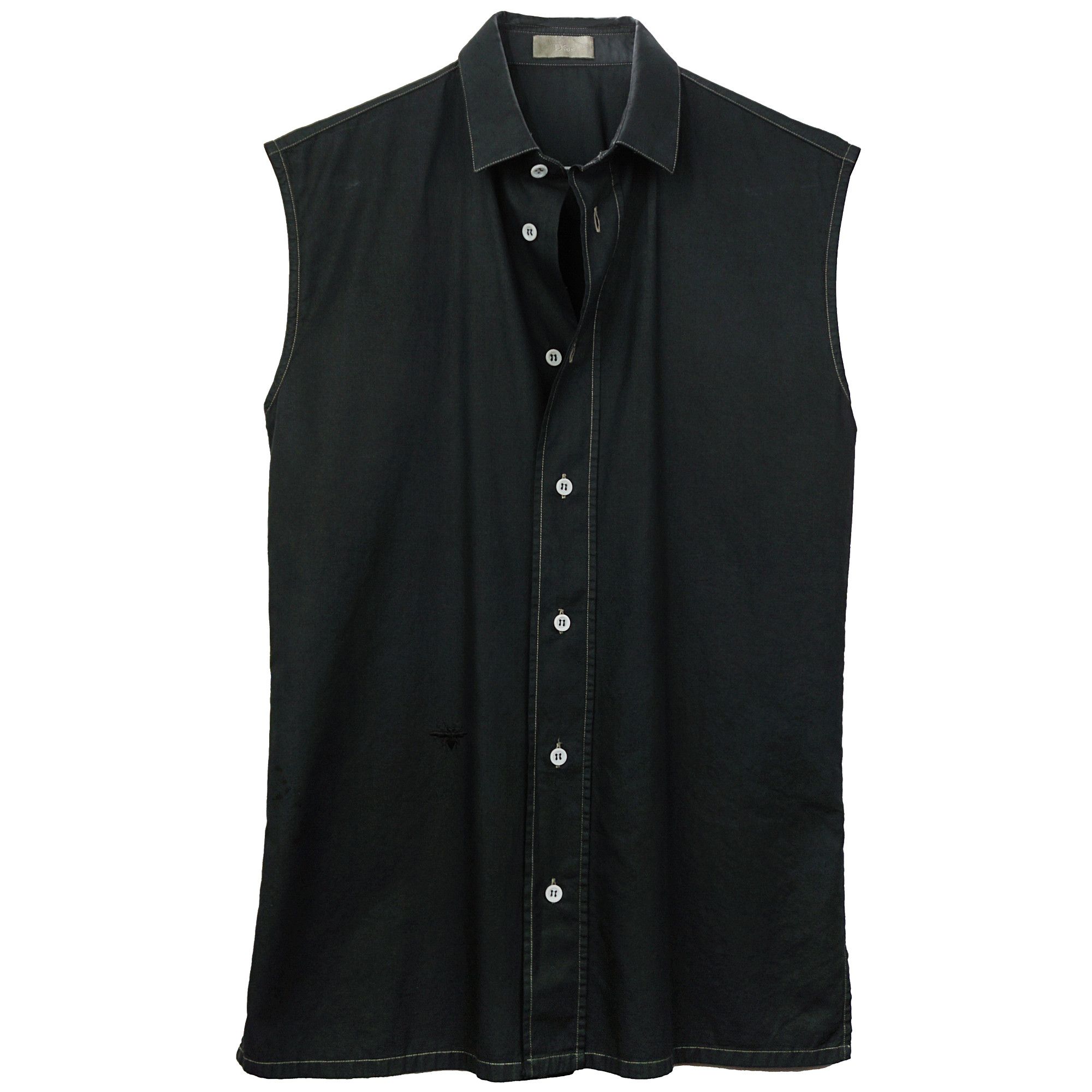 Dior Dior Homme SS04 "Strip" Sleeveless Shirt Size US M / EU 48-50 / 2 - 1 Thumbnail