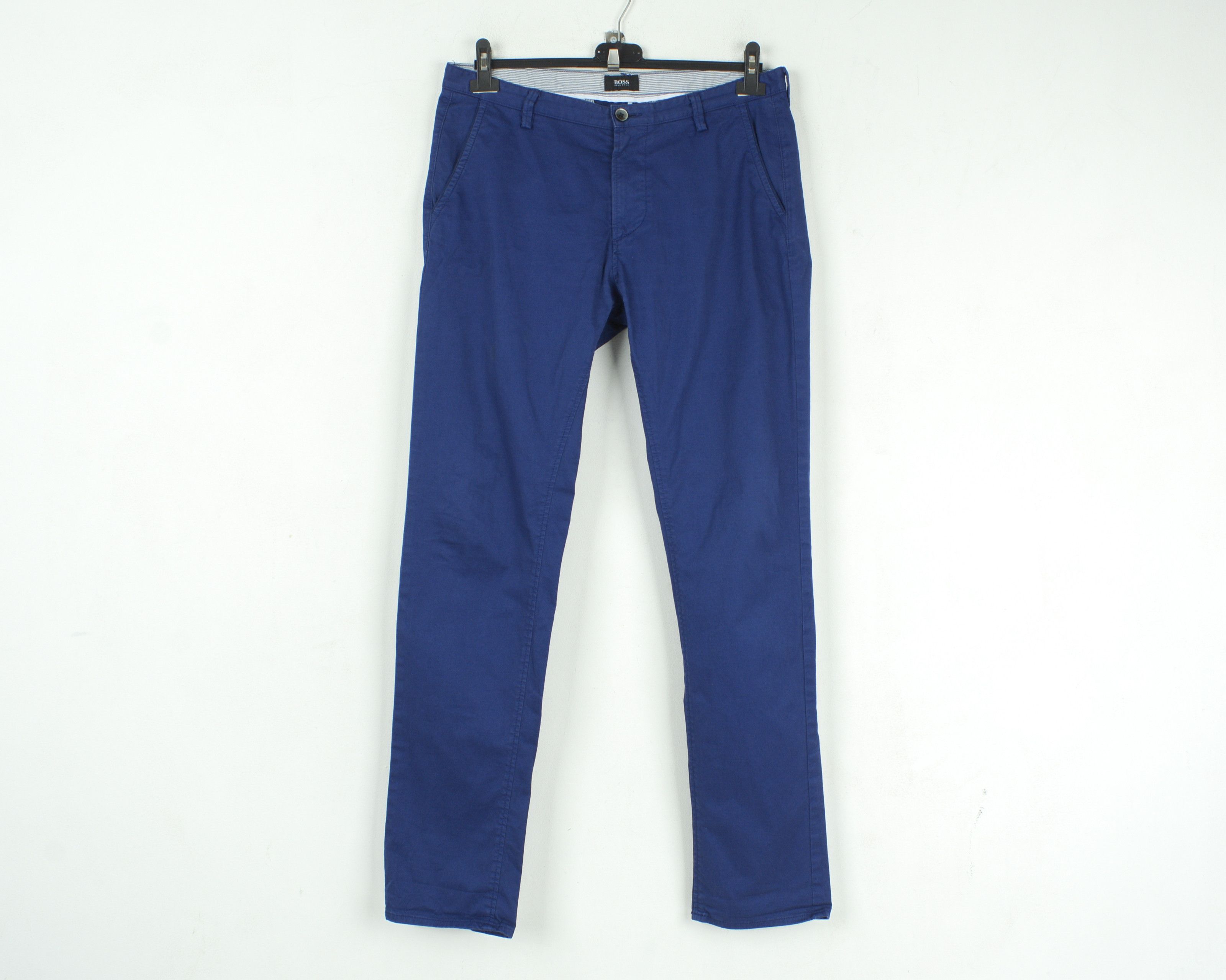 Hugo Boss W32 L34 Regular Straight Pants Trousers Stretch Casual Blue Size US 32 / EU 48 - 1 Thumbnail
