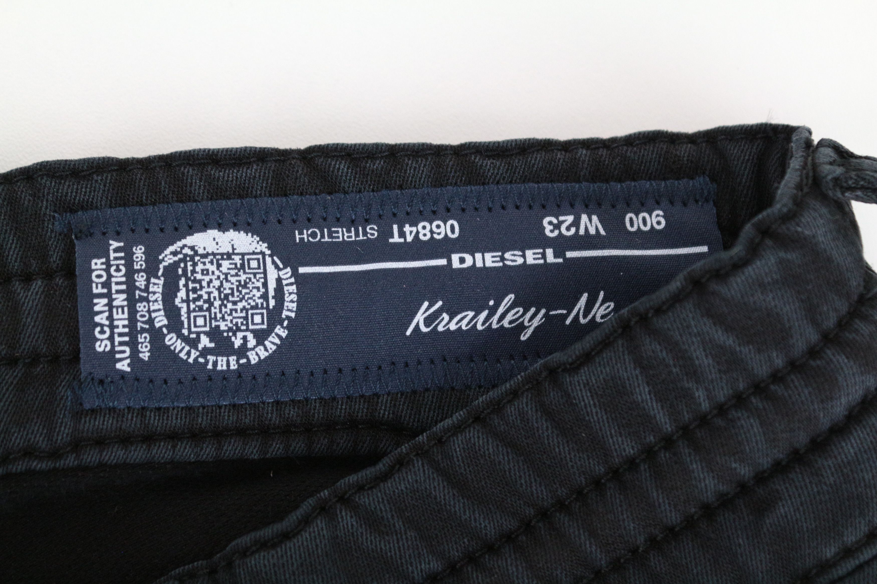 Diesel KRAILEY-NE 0684T W23 Black Boyfriend Jeans 64209 Size 23" - 6 Thumbnail