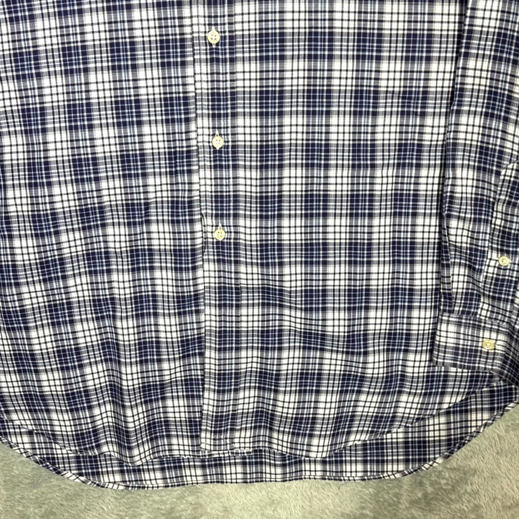Ralph Lauren Ralph Lauren Blake Button-Down Shirt XL Blue Plaid Cotton Long Sleeve Button-Up Mens Regular Fit Size US XL / EU 56 / 4 - 6 Thumbnail