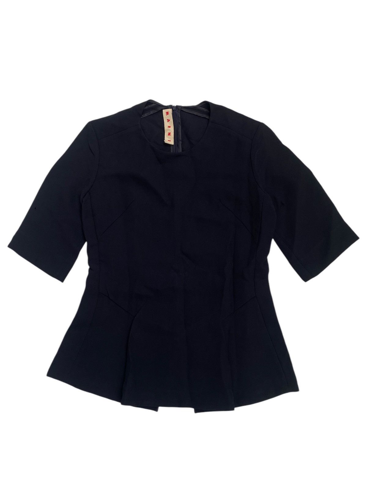 Marni Vintage Marni Black Structural Blouse Size S / US 4 / IT 40 - 1 Thumbnail