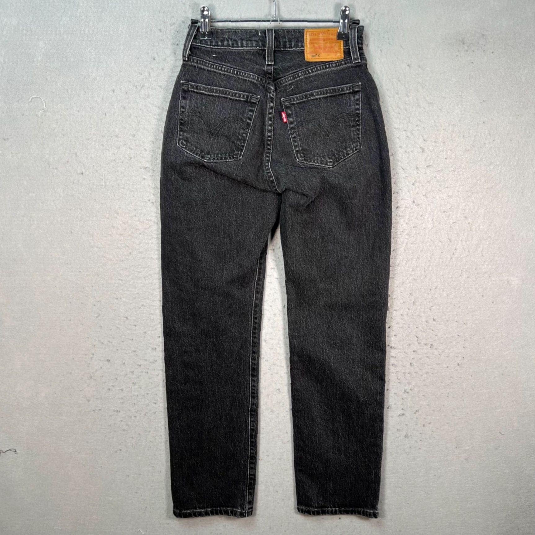Levi's Levi's 501 Jeans Womens 24x30 Black Denim High-Waisted Straight Leg Vintage No 90s (Adult) Womens Jeans Size 42" / US 20 - 2 Thumbnail