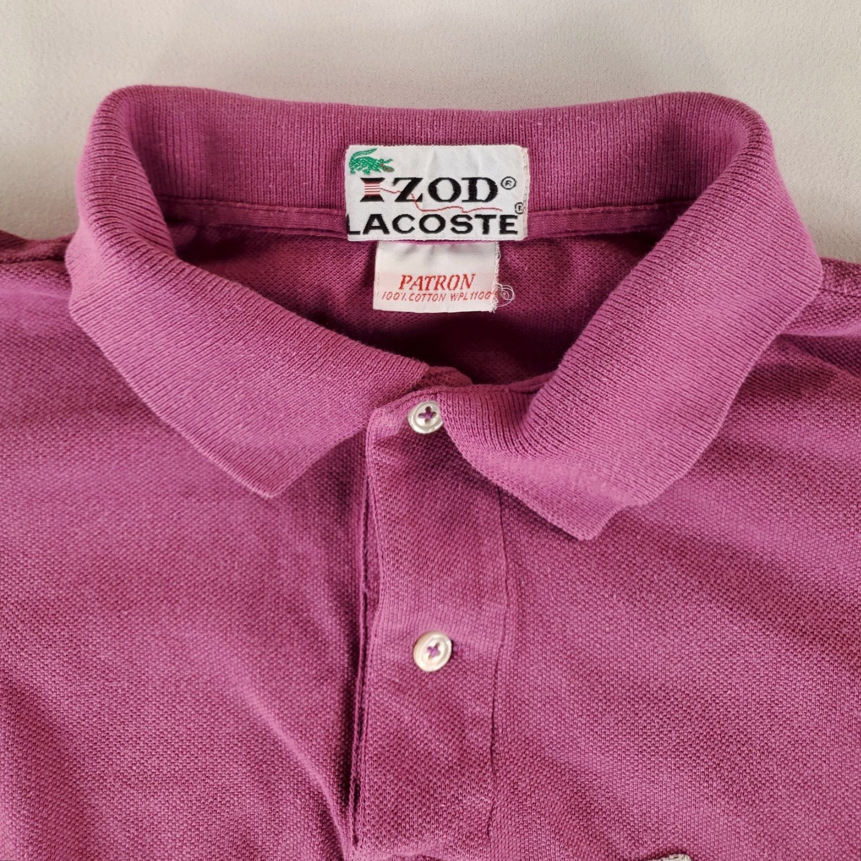 Izod VINTAGE Izod Lacoste Polo Shirt Mens M Purple Eggplant Pink 70s Patron Stain on Back Size US M / EU 48-50 / 2 - 3 Thumbnail