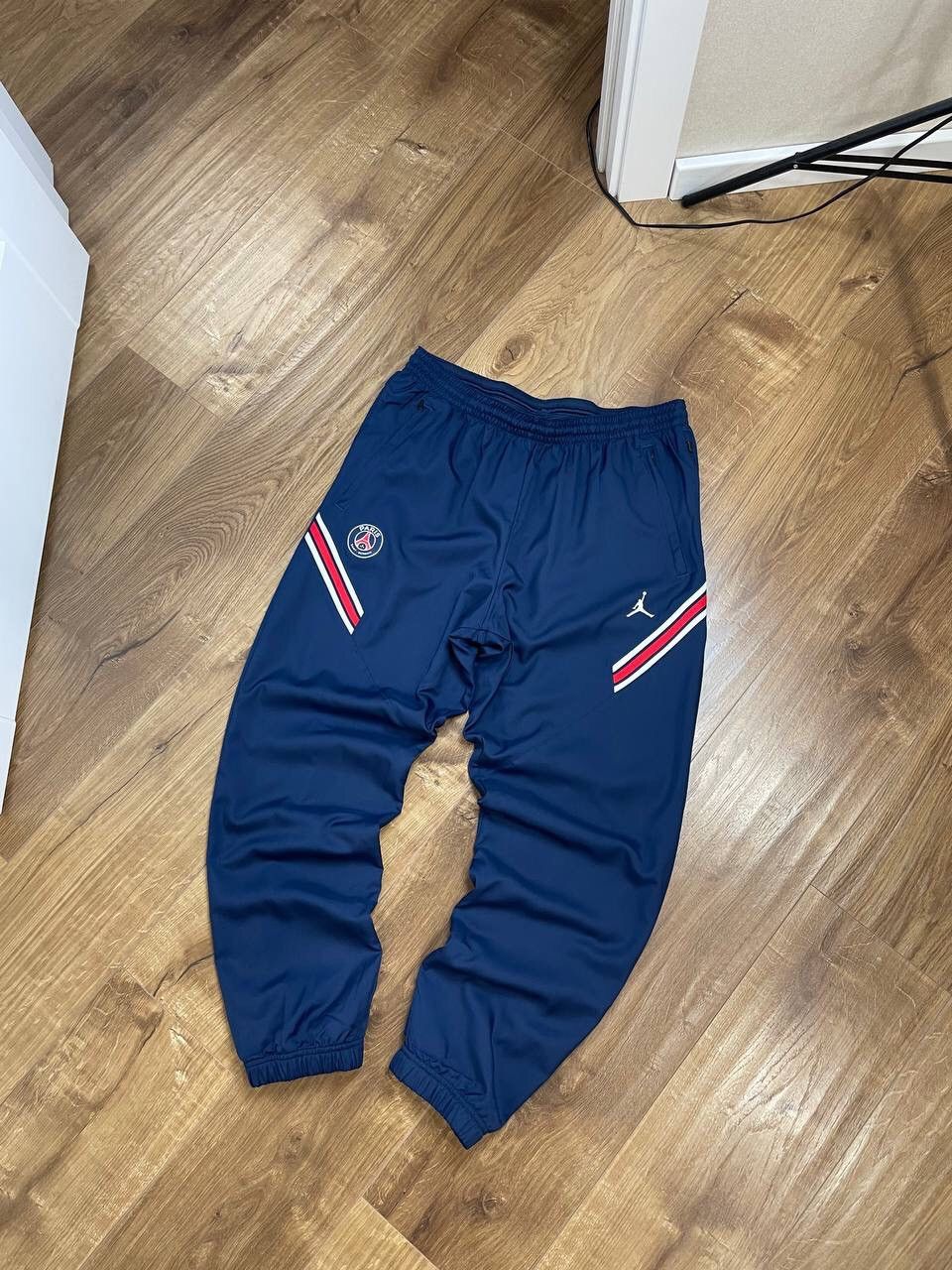 image of Jordan Vintage Nike Air Jordan Drill Nylon France Psg Pants Joggers in Blue, Men's (Size 36)