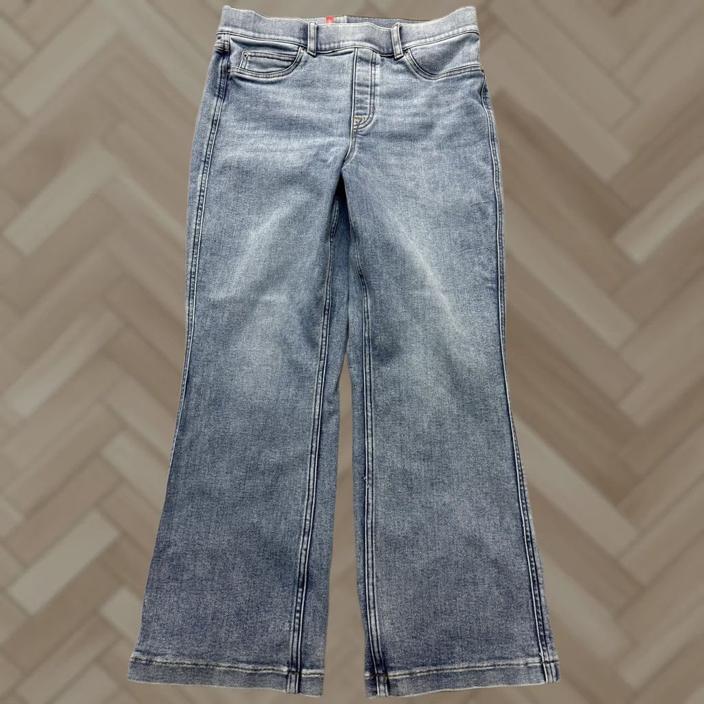 Spanx Spanx Jeans Womens L Light Blue Pull On Flare Bootcut Stretch Denim Jean-ish Size 36" / US 14 / IT 50 - 1 Thumbnail