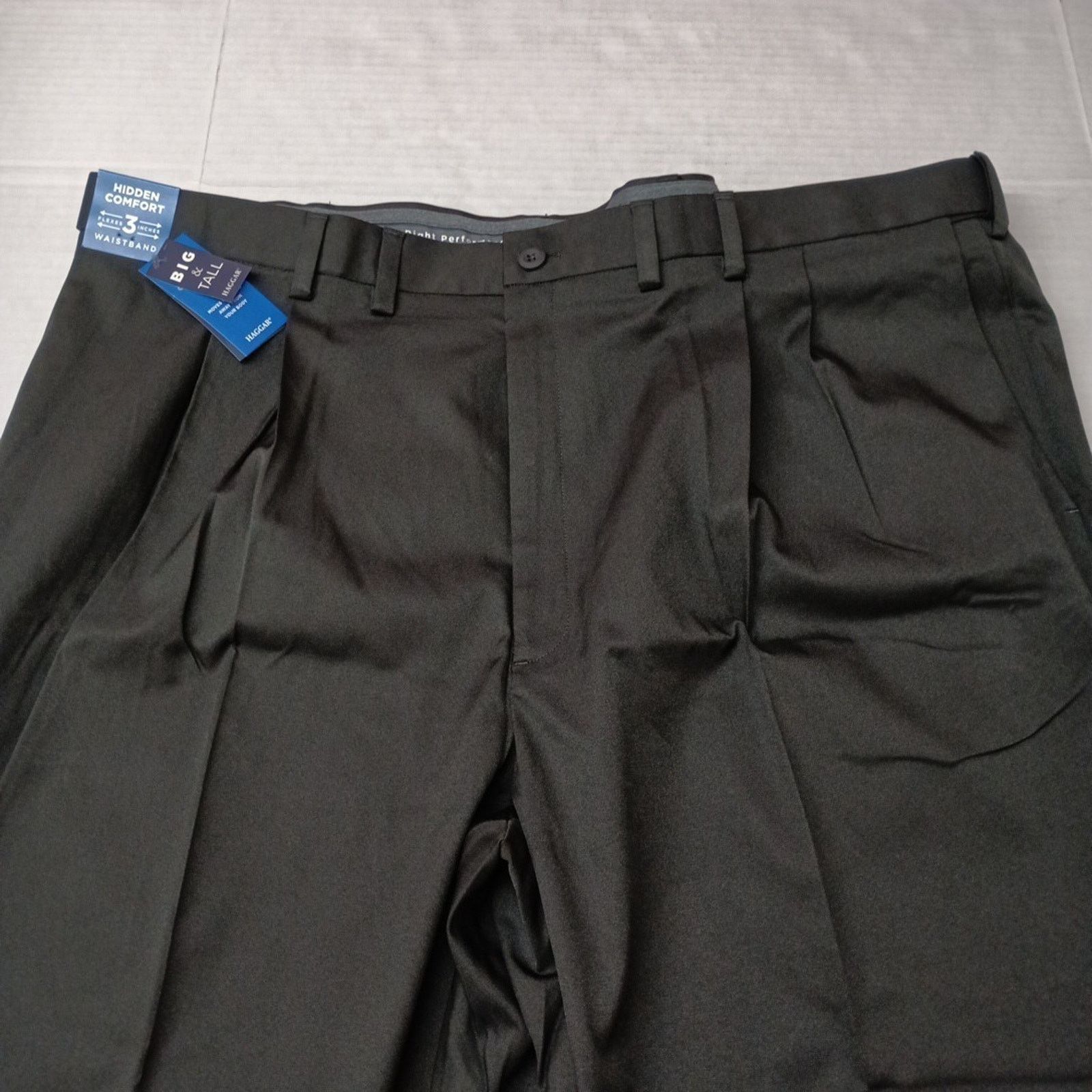 Haggar Haggar Cool Flex Pleated Pants Classic Fit Men's 50x29 Black Size US 44 / EU 60 - 5 Thumbnail
