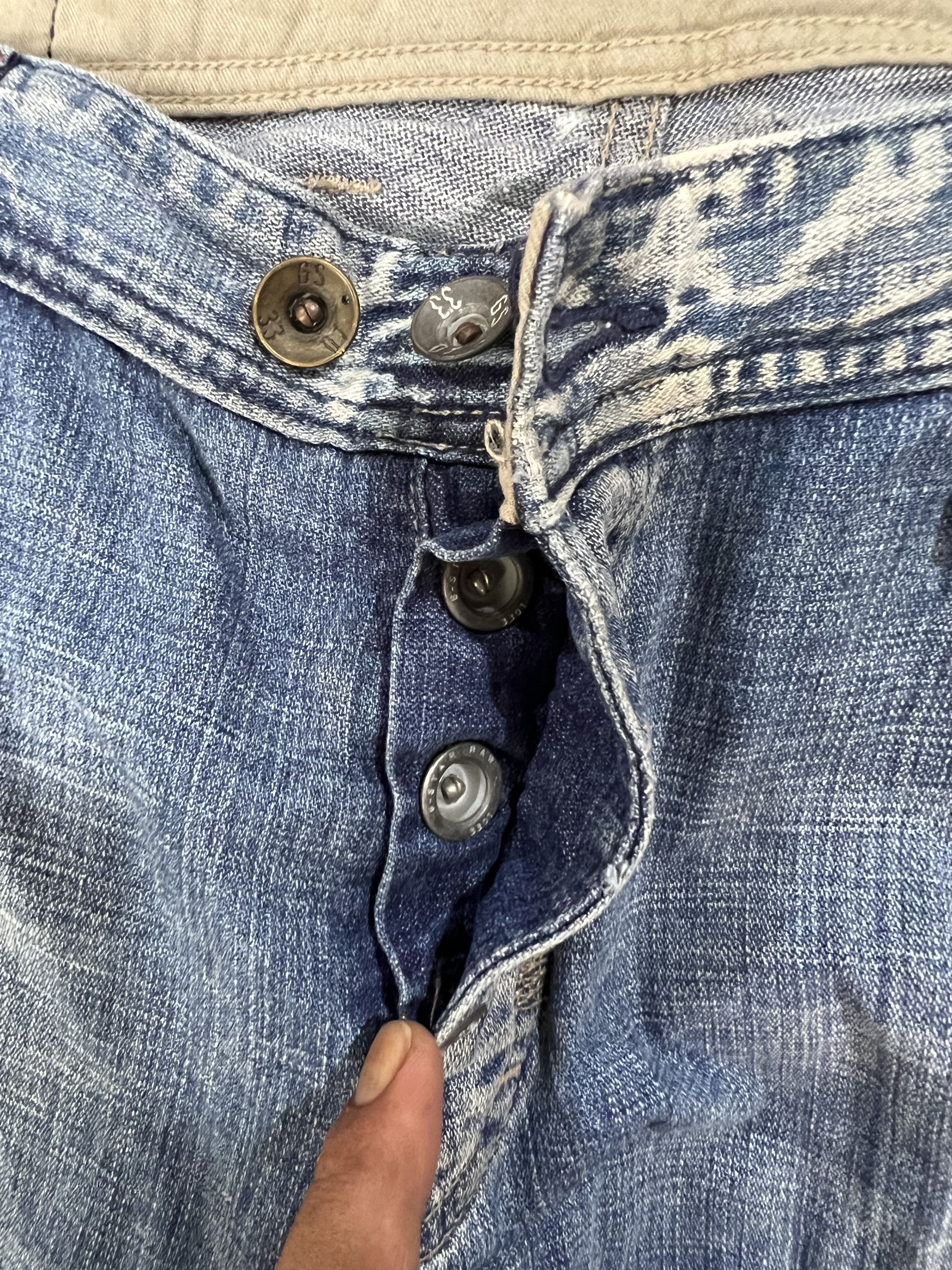G-Star 🔥G-Star Raw Double Knees Distressed Denim Size US 37 - 16 Thumbnail