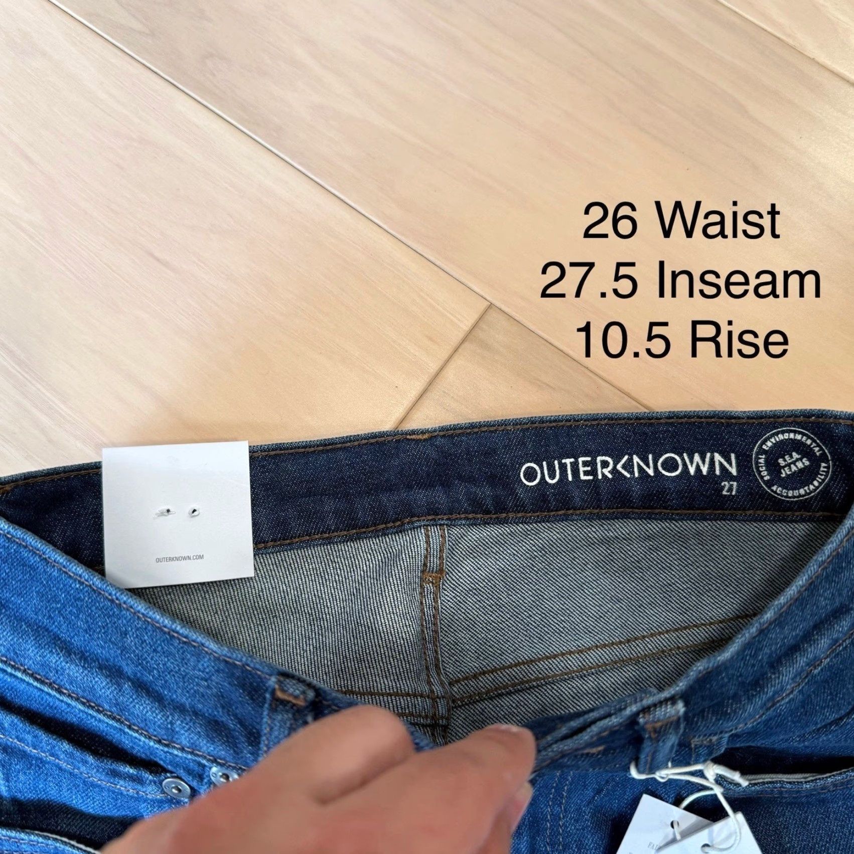 Outerknown Outerknown Strand High Rise Skinny Jeans Women's 26 Blue Boho Party NWT New York NWT Size 26" / US 2 / IT 38 - 5 Thumbnail