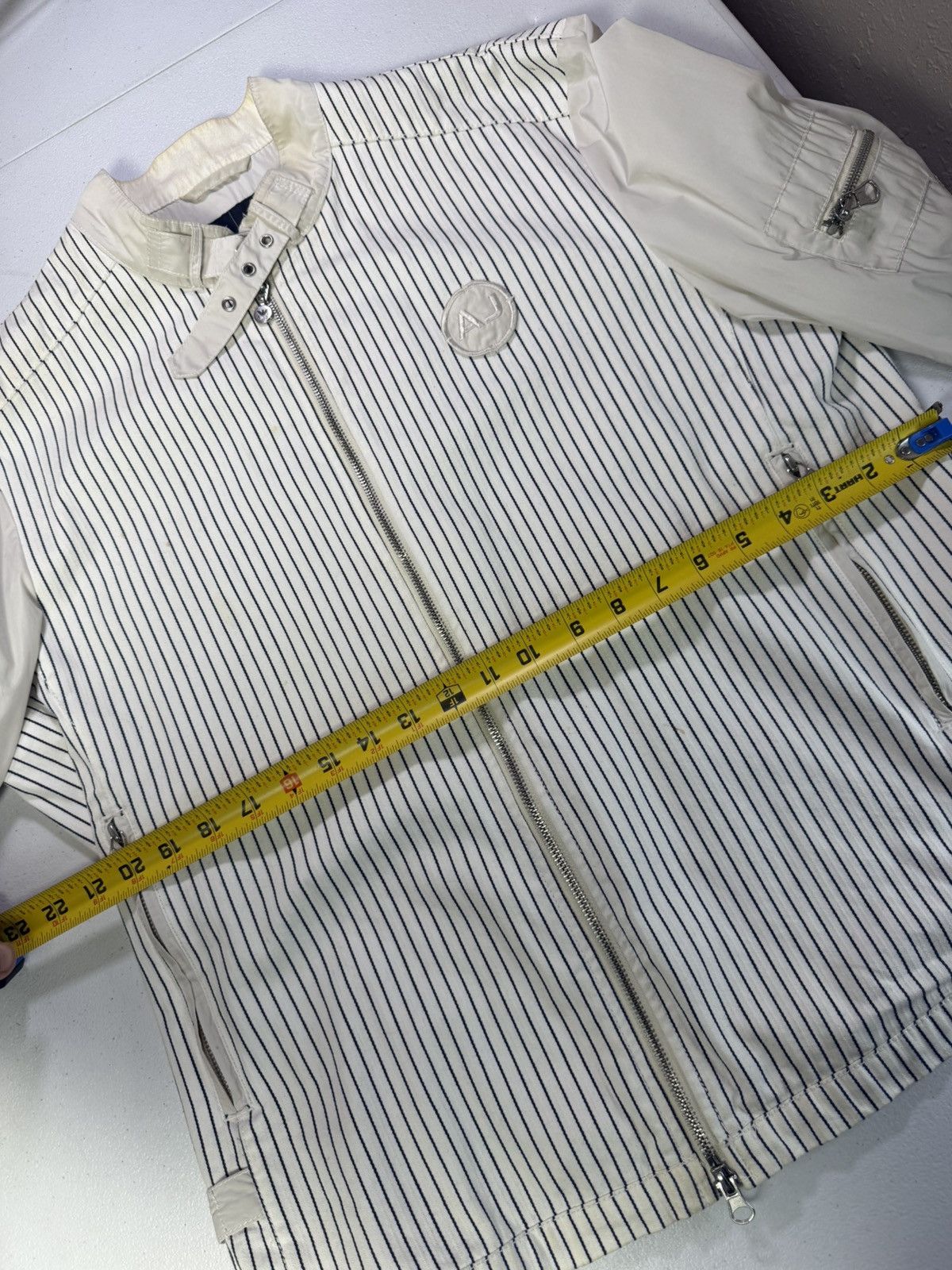 Armani Vintage Armani Jeans Pinstripe Jacket Size XL Size US XL / EU 56 / 4 - 6 Thumbnail