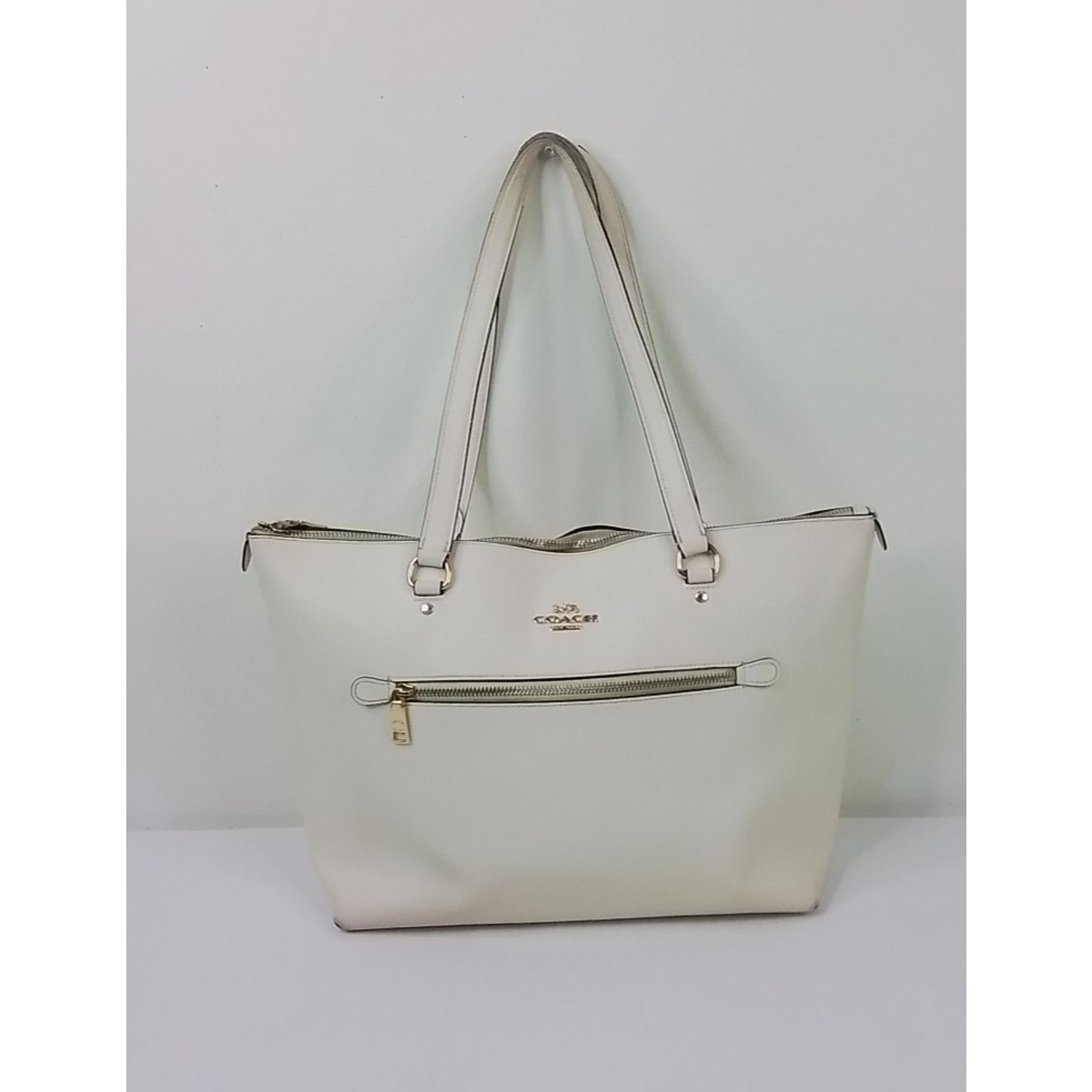 Coach Coach Gallery Leather Tote Purse Gold/Chalk F79608 #J3032 Size ONE SIZE - 5 Thumbnail