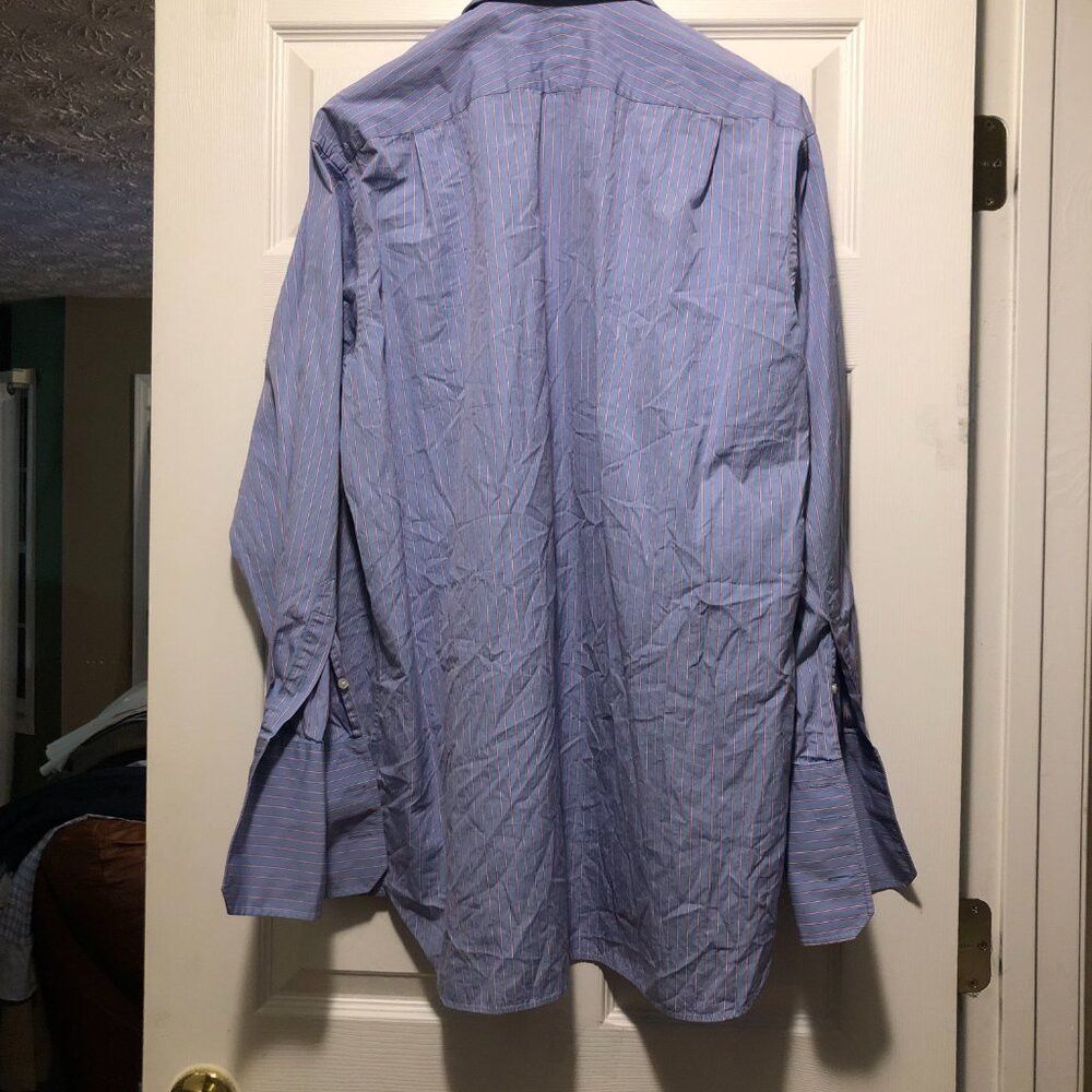 Thomas Pink THOMAS PINK MEN'S BLUE COTTON DRESS SHIRT SIZE: 17/35 Size US XL / EU 56 / 4 - 4 Thumbnail
