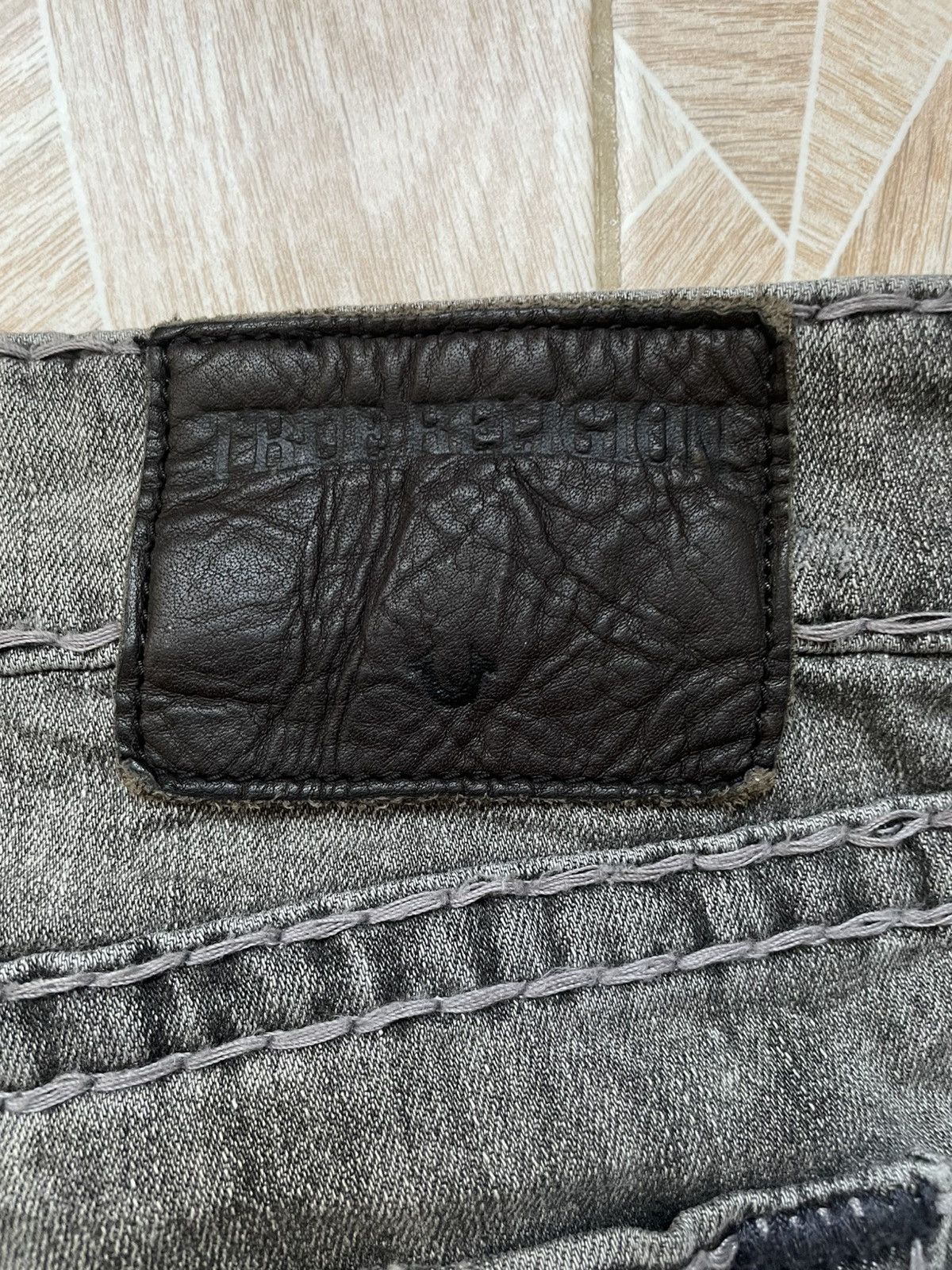 Daily Paper Y2K Japanese Designer Rap True Religion Usa Distressed Denim Size US 36 / EU 52 - 4 Thumbnail