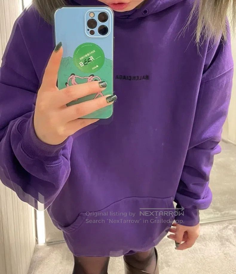 Balenciaga Balenciaga Wash and Embroidered Logo Hoodie Size US XS / EU 42 / 0 - 5 Thumbnail