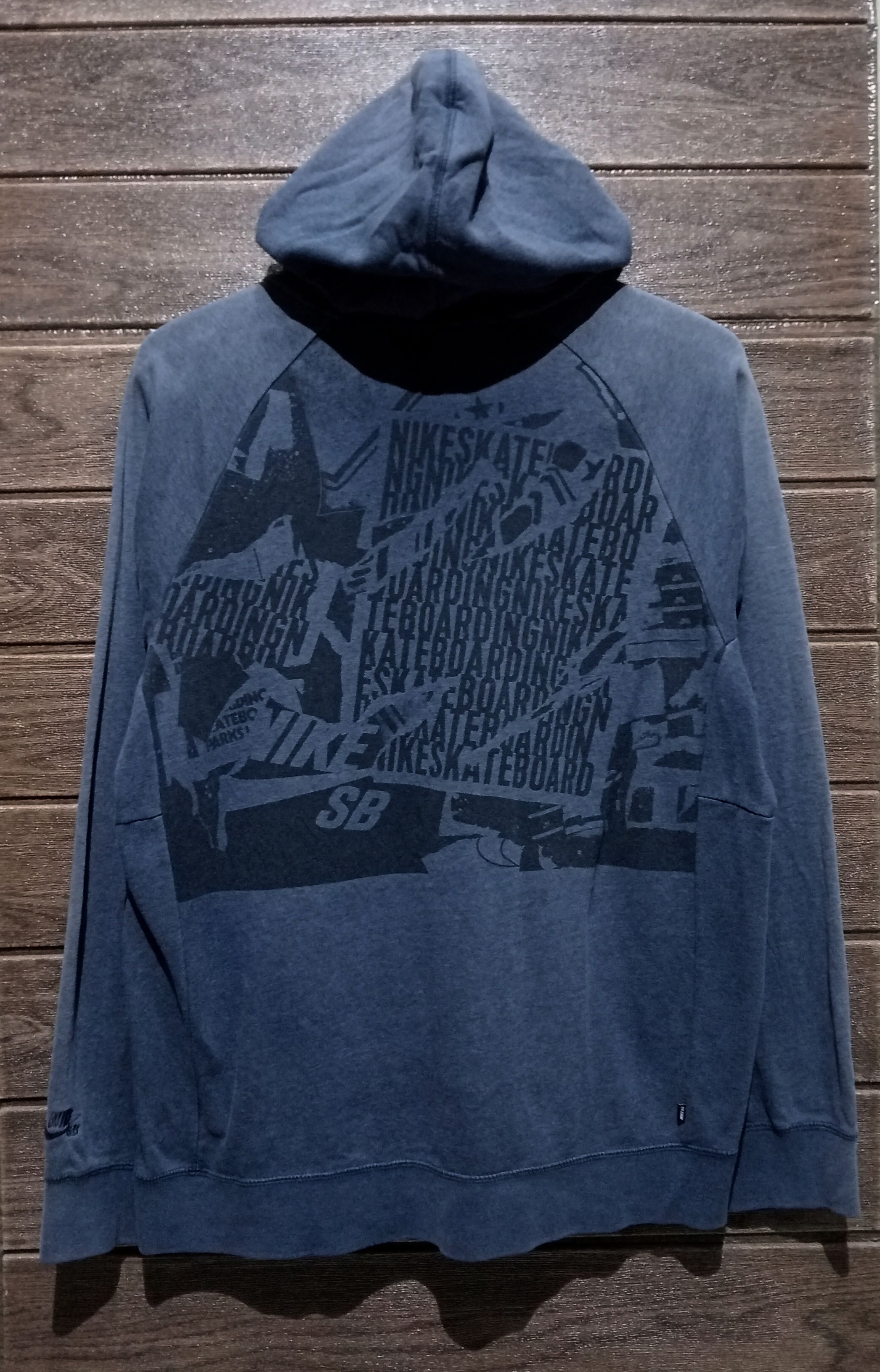 Nike Vintage NIKE SB Skateboarding Sunfaded Pullover Hoodie Size US XL / EU 56 / 4 - 1 Thumbnail