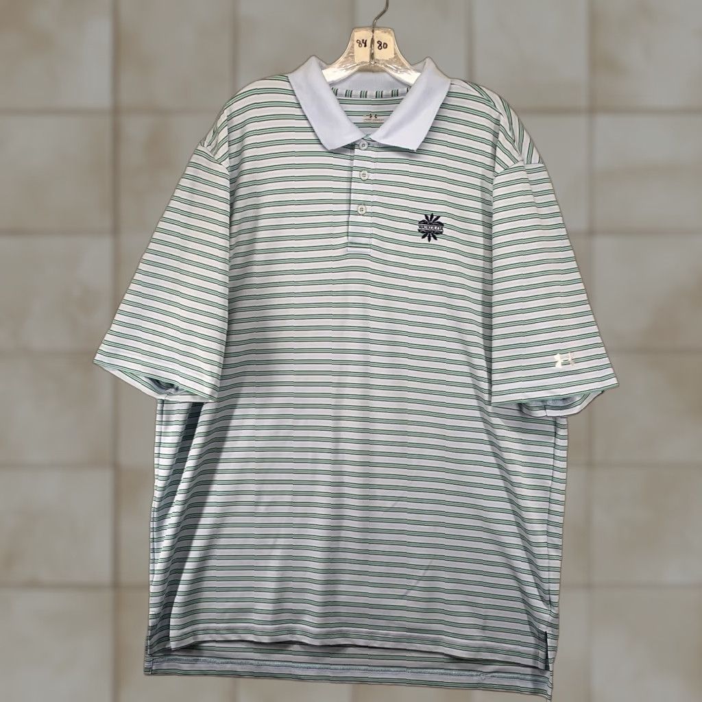 Under Armour Under Armour Polo Shirt XL Blue Green Waikoloa Logo Golf Short Sleeve Mens Size US XL / EU 56 / 4 - 1 Thumbnail