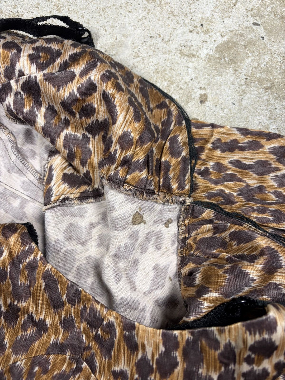 Dolce & Gabbana Vintage 2000s Dolce & Gabbana Leopard Print Slip Dress Lace Size M / US 6-8 / IT 42-44 - 12 Thumbnail