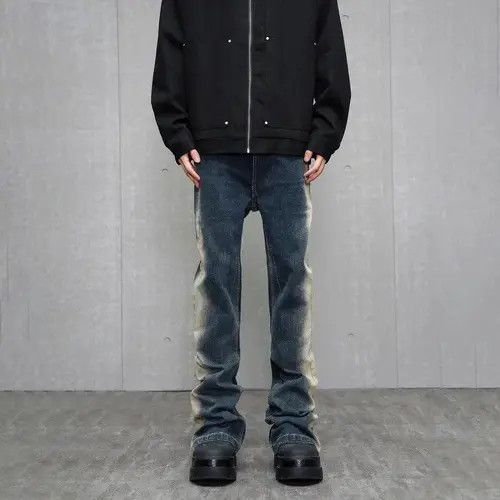 Designer × Japanese Brand Slim Flared Streetwear Vintage Design Jeans Size US 34 / EU 50 - 1 Thumbnail