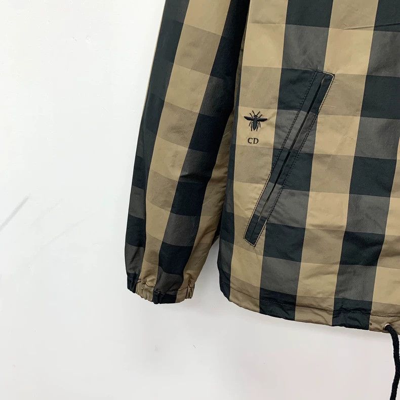 Dior Dior Brown plaid bee embroidery hooded zipper long-sleeved Size XXS / US 00 / IT 34 - 4 Thumbnail