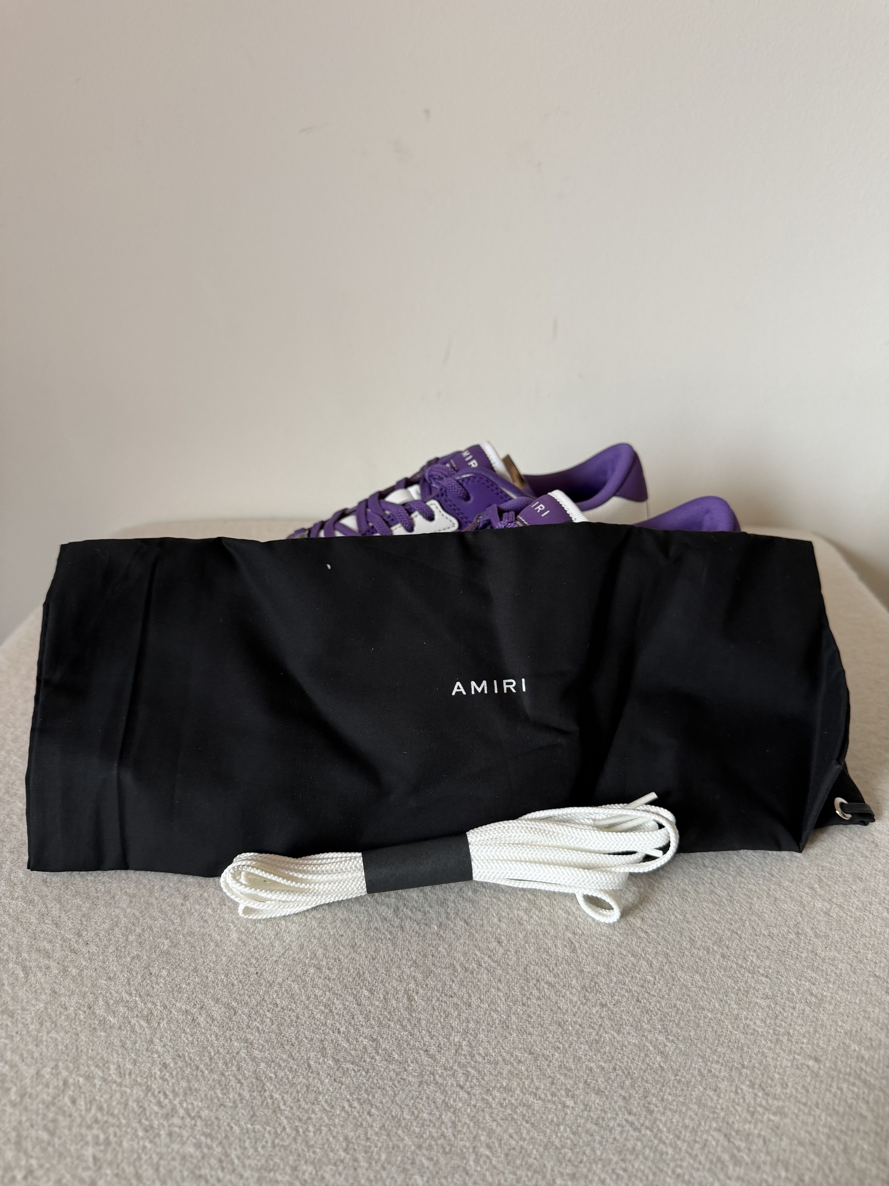 Amiri Amiri Skel Top Low in Purple White Size US 13 / EU 46 - 7 Thumbnail