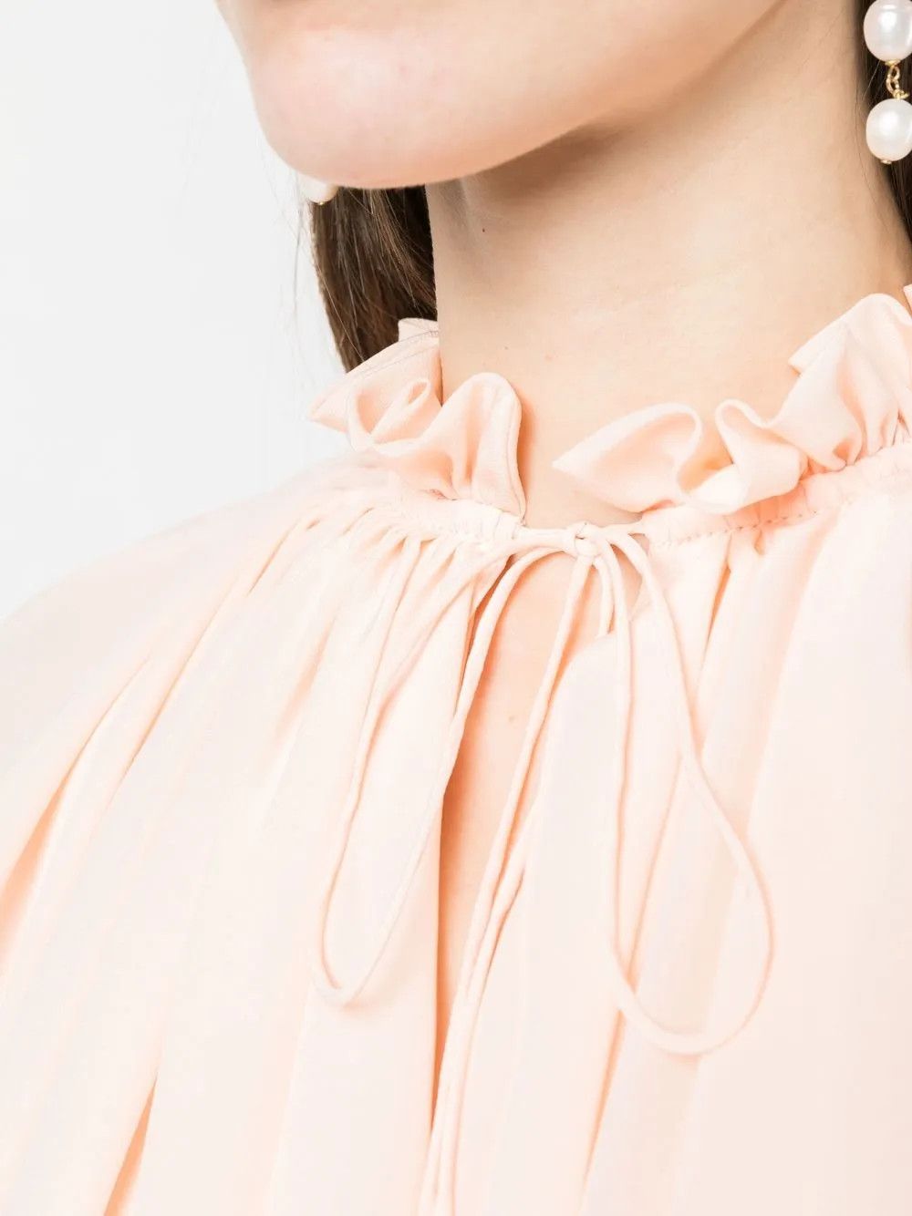 Lanvin o1y0326 Silk Blouse in Apricot Size M / US 6-8 / IT 42-44 - 5 Thumbnail