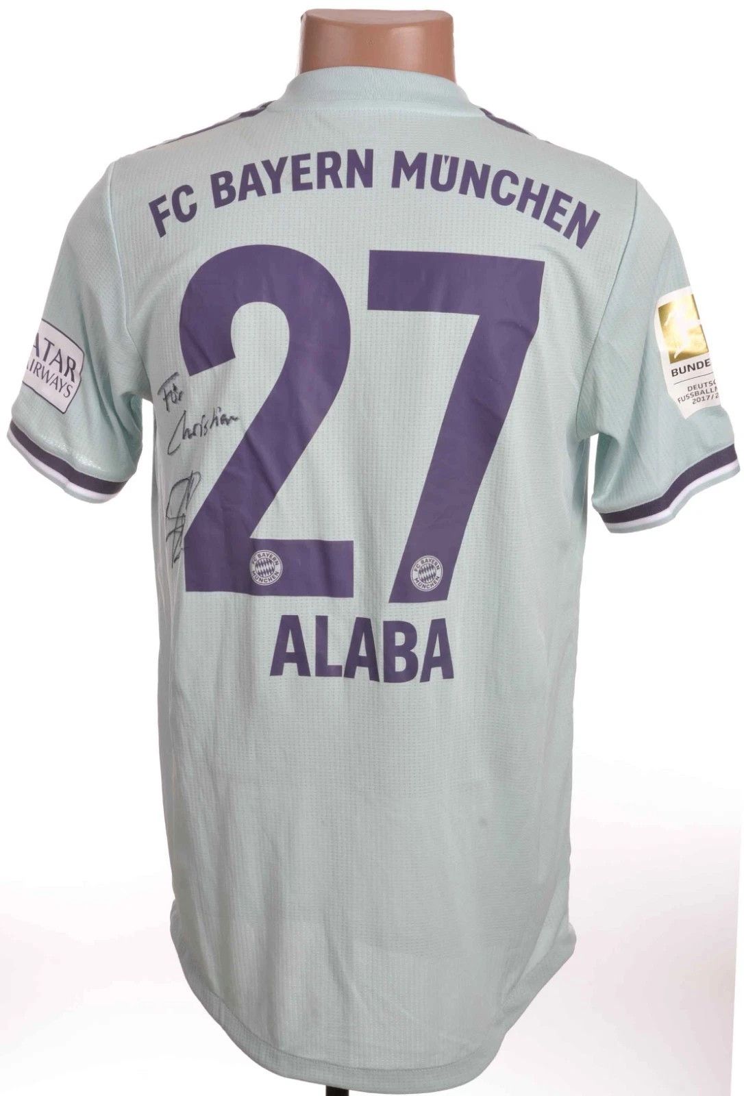 BAYERN MUNICH 2018/2019 SHIRT M(6) MATCH ISSUE #27 ALABA