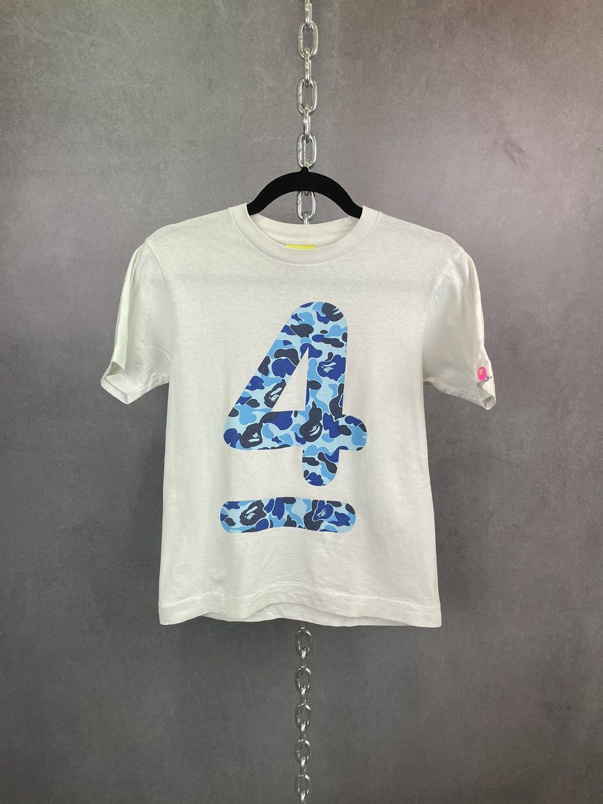 Image of Vintage 1997 Bape 4Th Anniversary Women’S Baby Tee Xs in White, Women's