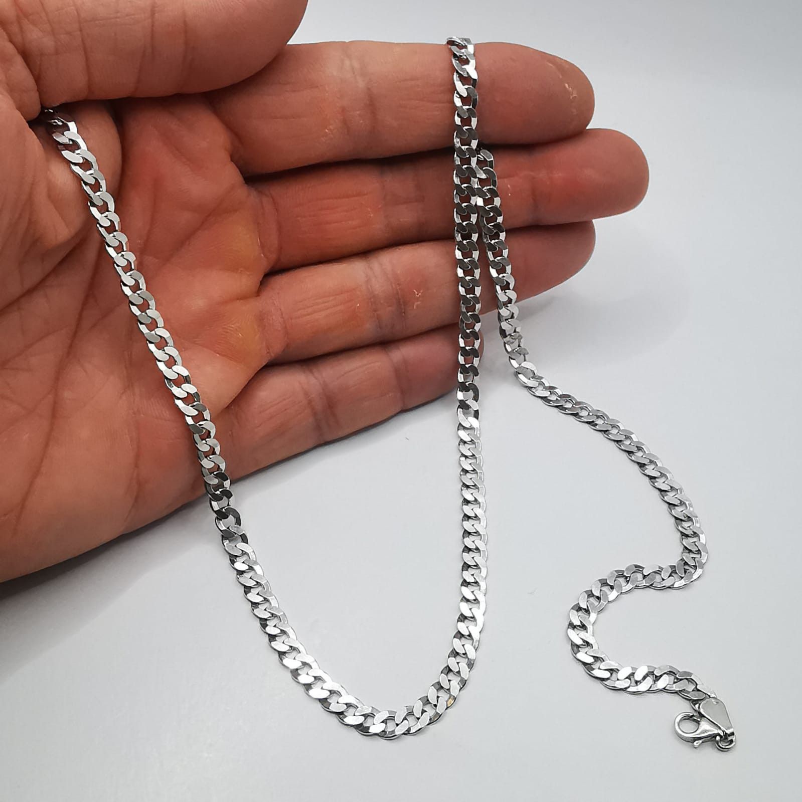 Sterling Silver Vintage Jewelry Chain, 925 Sterling Silver, Signed , 18,53g Size ONE SIZE - 4 Thumbnail