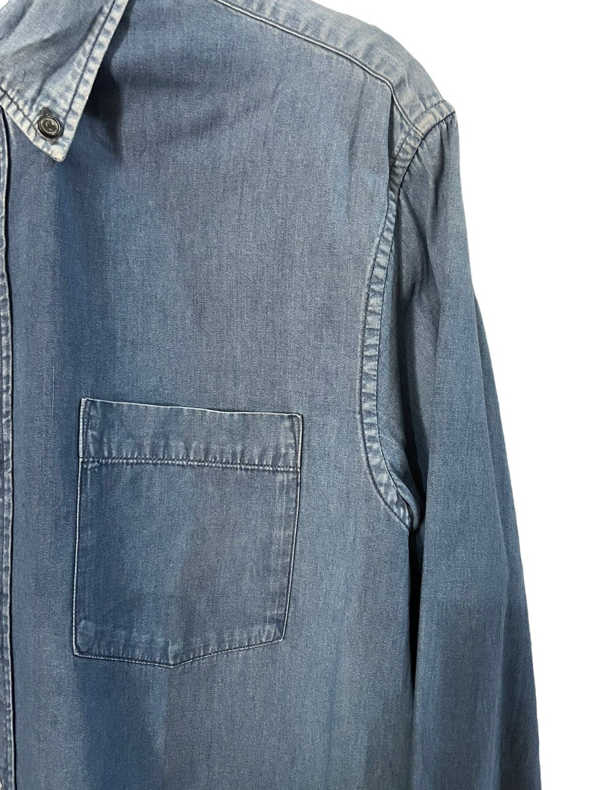 Japanese Brand × Uniqlo Uniqlo Vintage Denim Flannel Shirt Size US L / EU 52-54 / 3 - 6 Thumbnail