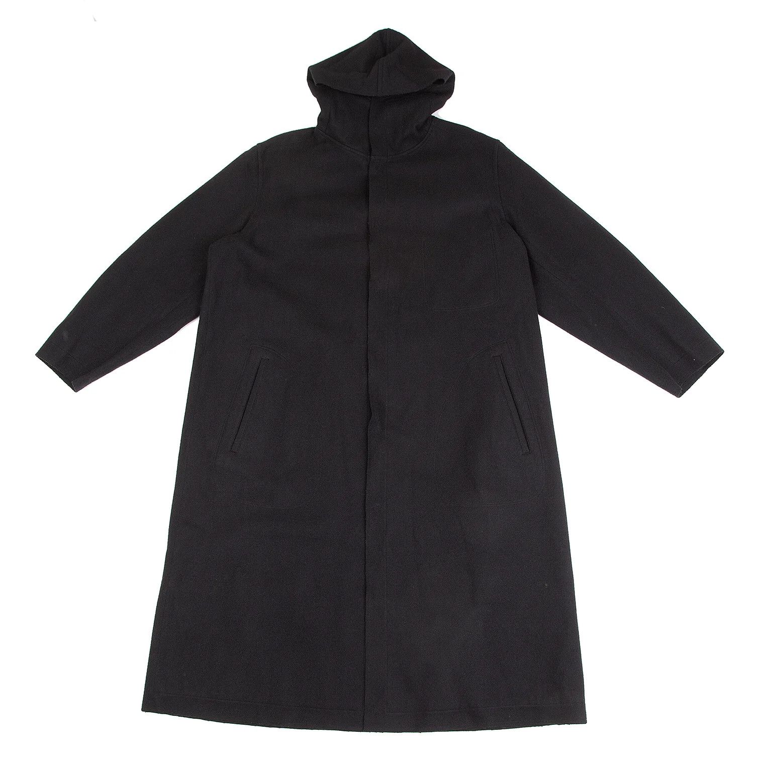 Yohji Yamamoto Yohji Yamamoto Wool Felt Hooded Coat Size US M / EU 48-50 / 2 - 1 Thumbnail