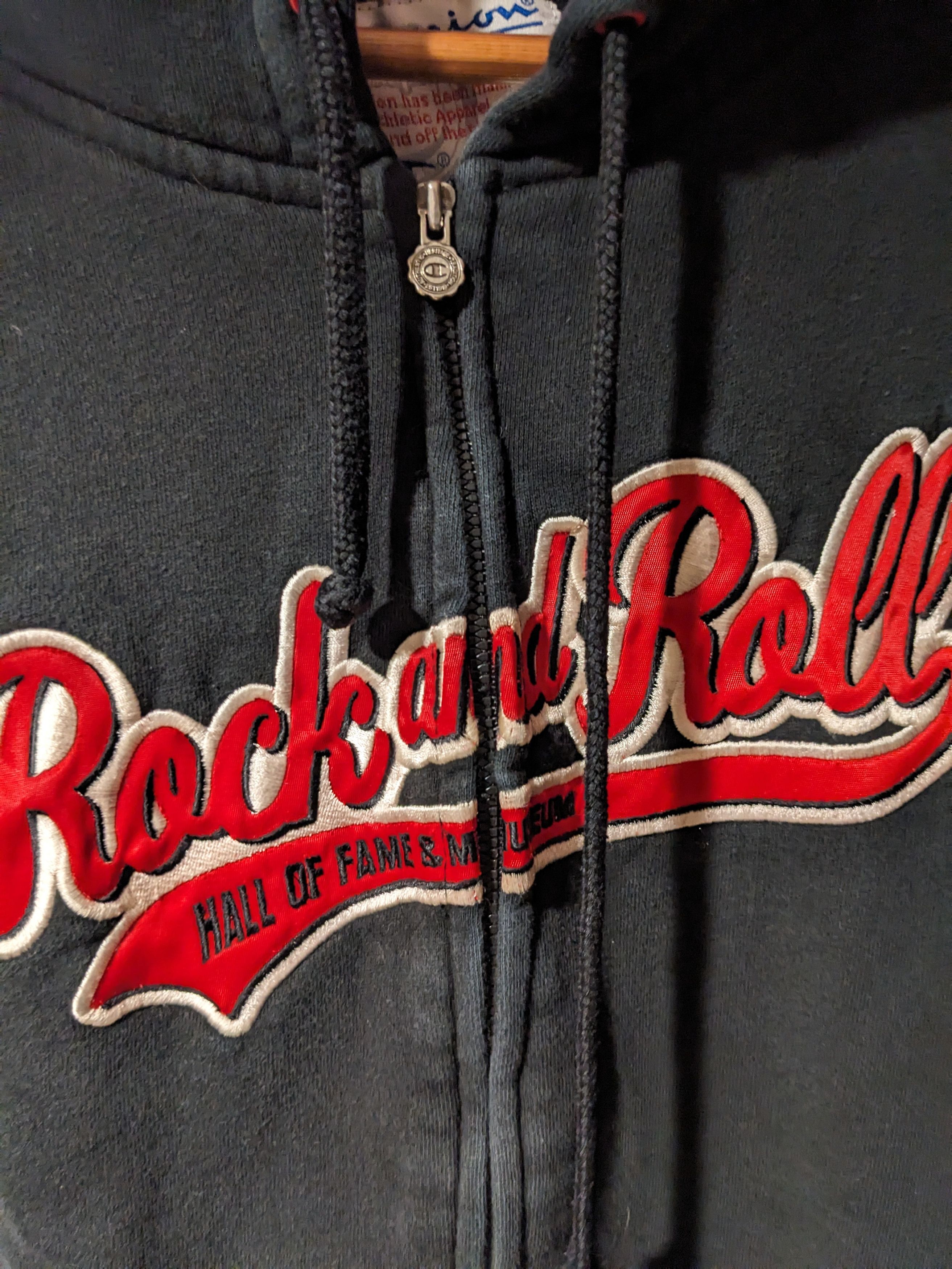 Champion × Vintage Vintage Y2K Rock and Roll Hall of Fame Full Zip Hoodie Size US XL / EU 56 / 4 - 2 Thumbnail