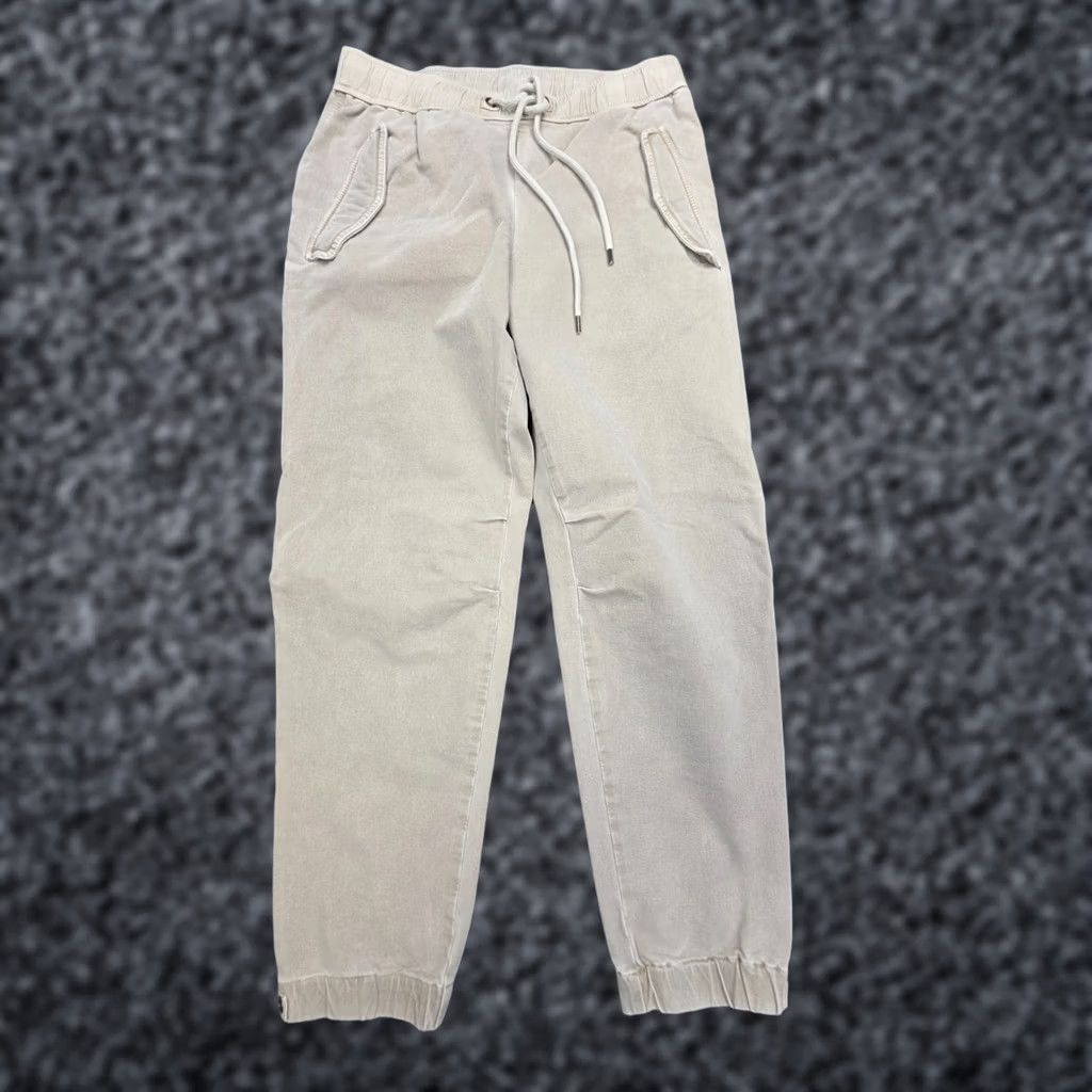 James Perse James Perse Pants Jogger Women's 0 Beige Drawstring Cotton Stretch Size 25" / US 0 / IT 36 - 1 Thumbnail