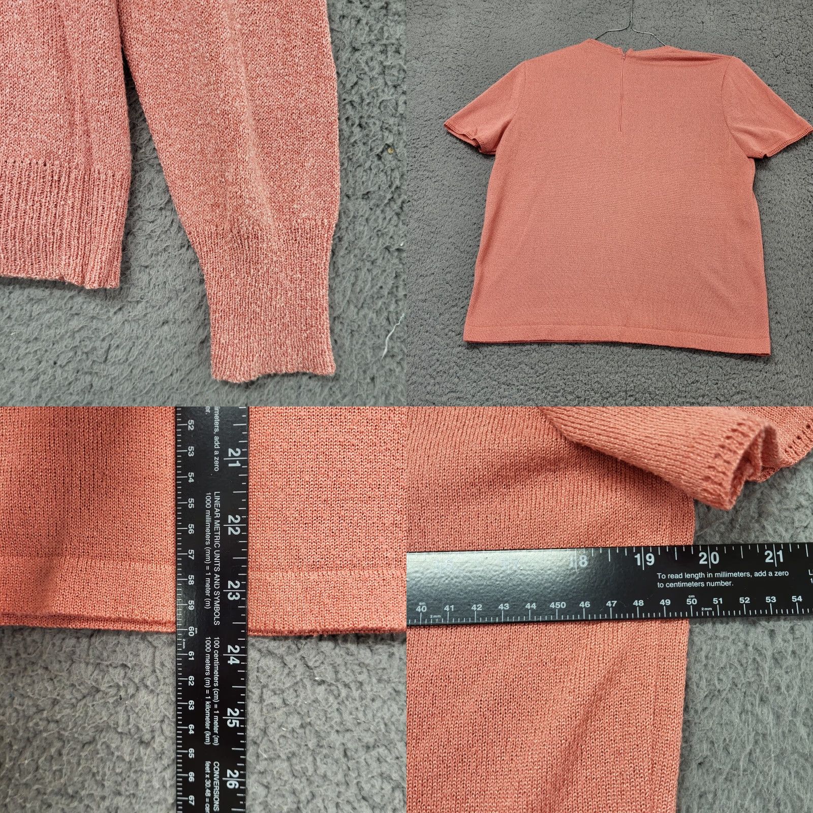 Vintage VINTAGE Dalton Shirt & Matching Cardigan Sweater Womens Sz 16 Salmon Union USA Shirt Cardigan Set Size XXL / US 16-18 / IT 52-54 - 9 Thumbnail