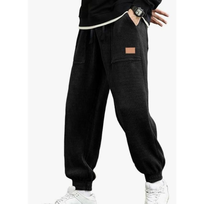 The Unbranded Brand Mens Corduroy Joggers Drawstring Waist with Pockets size XL Size US 38 / EU 54 - 2 Thumbnail