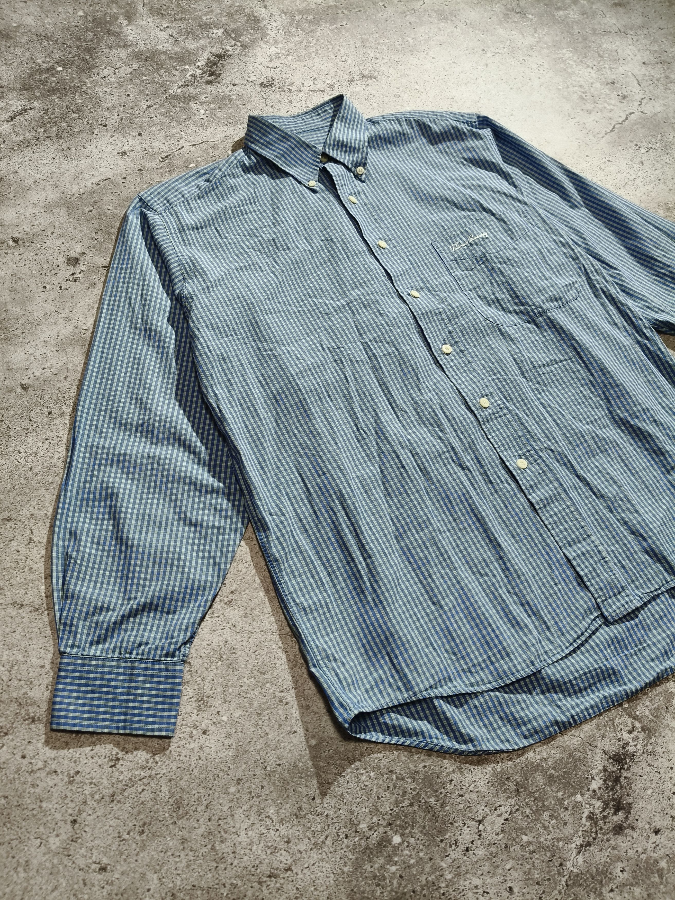 Burberry Thomas Burberry Check Shirt Blue Size M Size US M / EU 48-50 / 2 - 4 Thumbnail