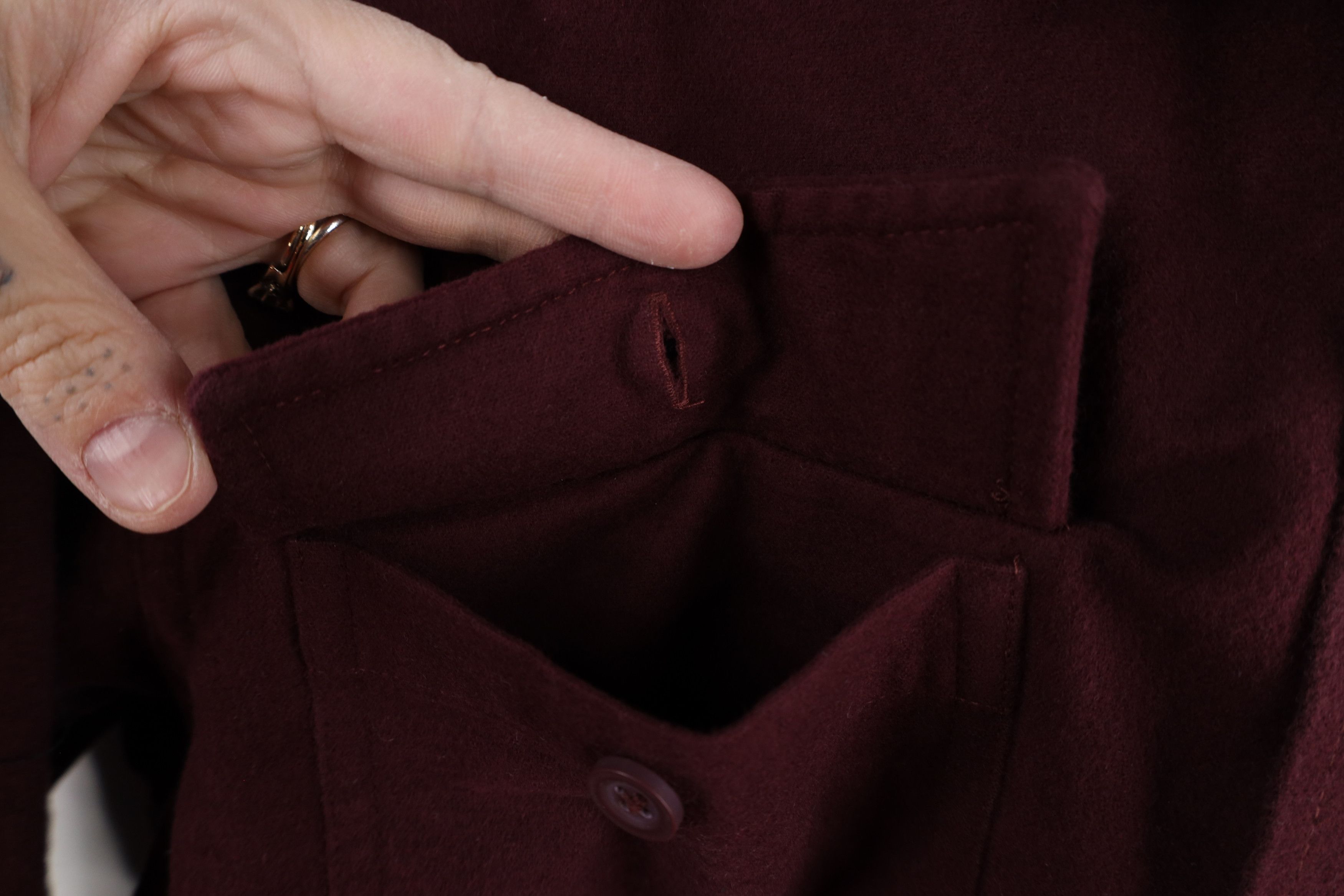 L.L. Bean × Vintage Vintage LL Bean Chamois Cloth Collared Button Shirt Burgundy Size US L / EU 52-54 / 3 - 5 Thumbnail