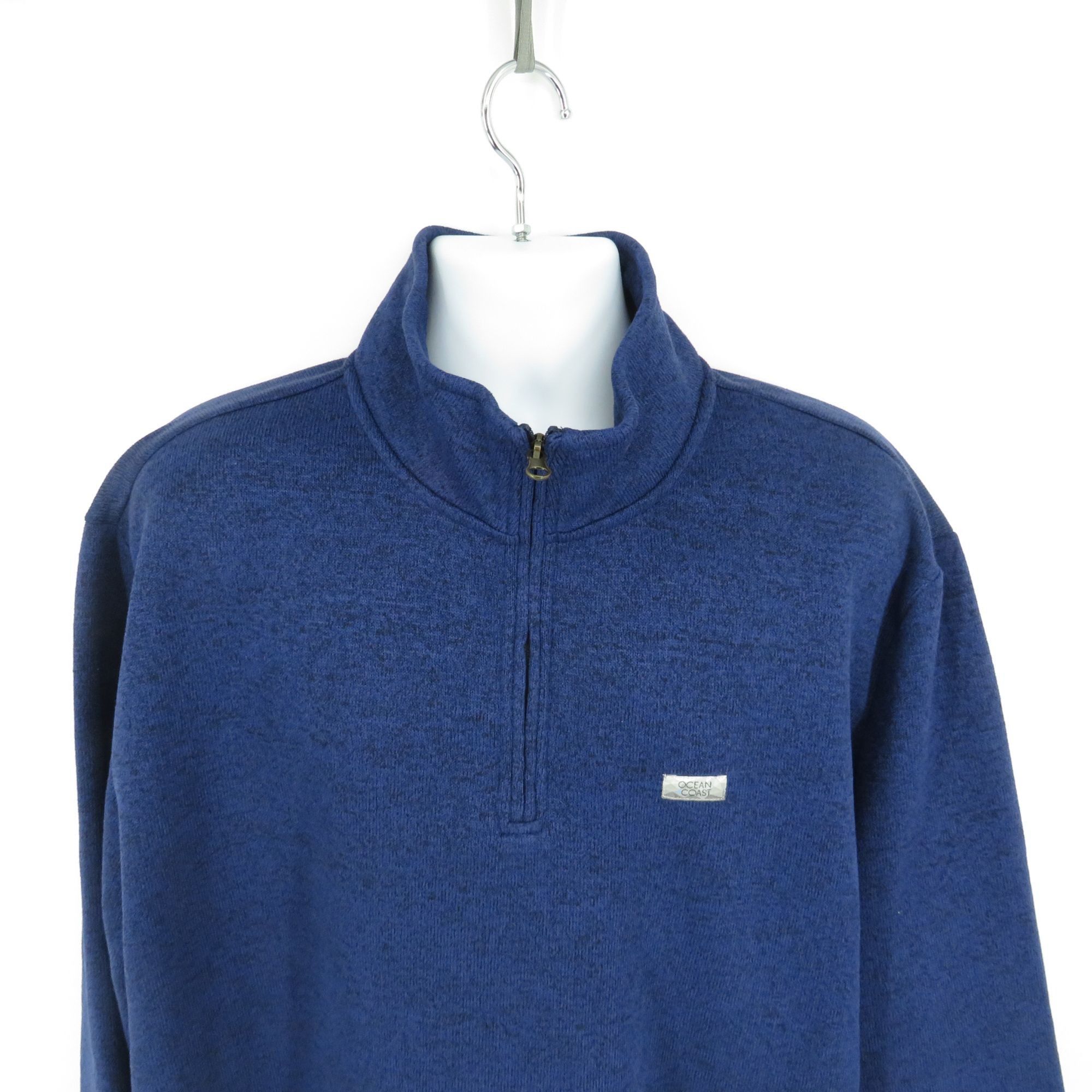 Other Ocean Coast Big & Tall Men's LT Navy Blue Quarter-Zip Pullov Size US L / EU 52-54 / 3 - 3 Thumbnail