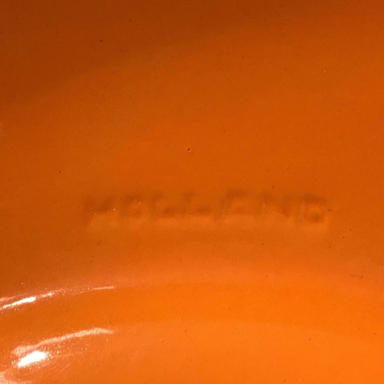 Vintage Dru Holland rare orange enameled cast iron covered casserole Size ONE SIZE - 4 Thumbnail