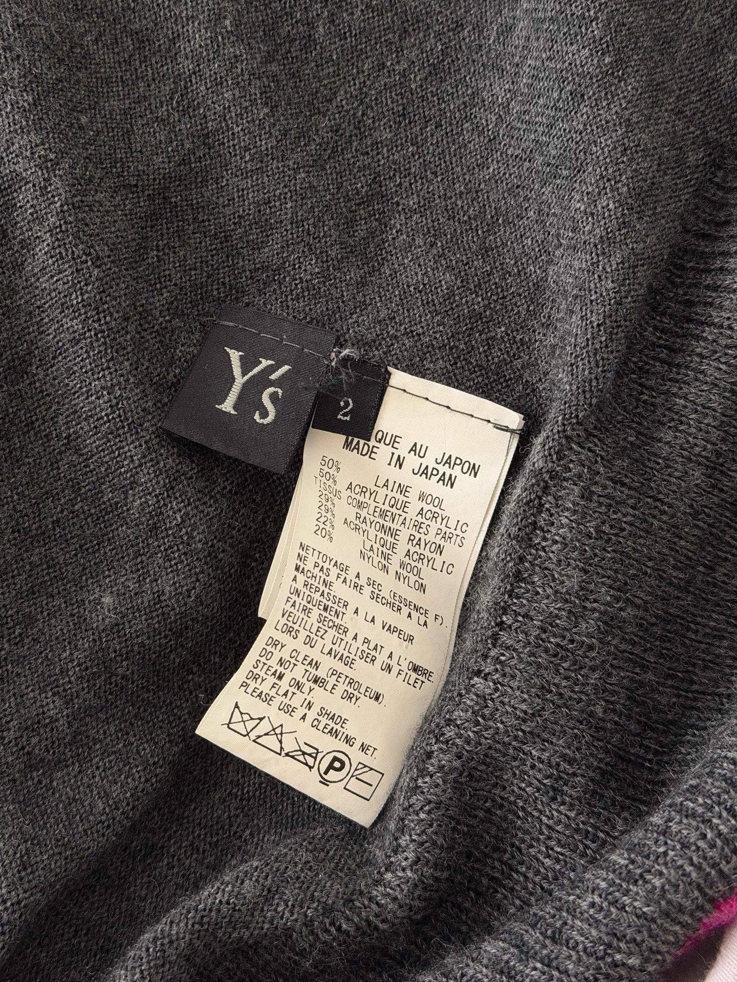 Y's Y's Dark Gray Slouchy Wool Knit Top Size 2 Size M / US 6-8 / IT 42-44 - 9 Thumbnail