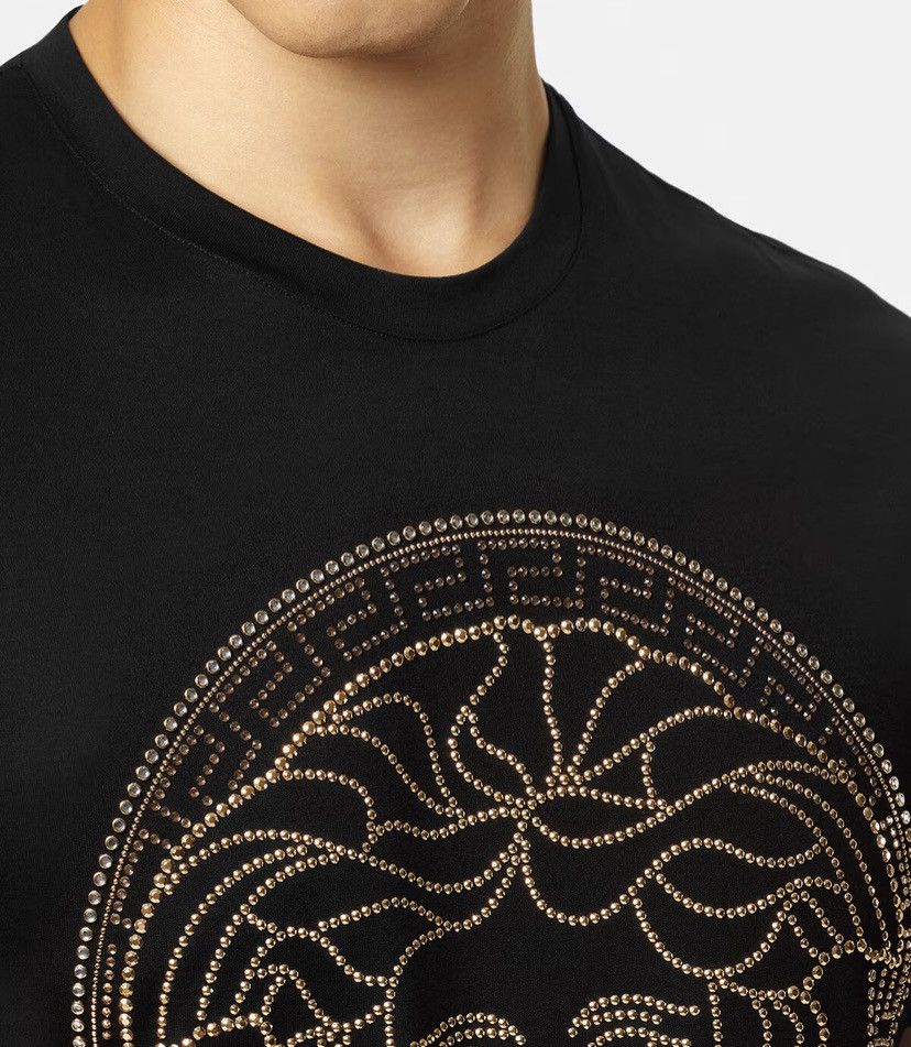 Versace Versace Crystal Medusa Black Tee Shirt Size US XXL / EU 58 / 5 - 3 Thumbnail