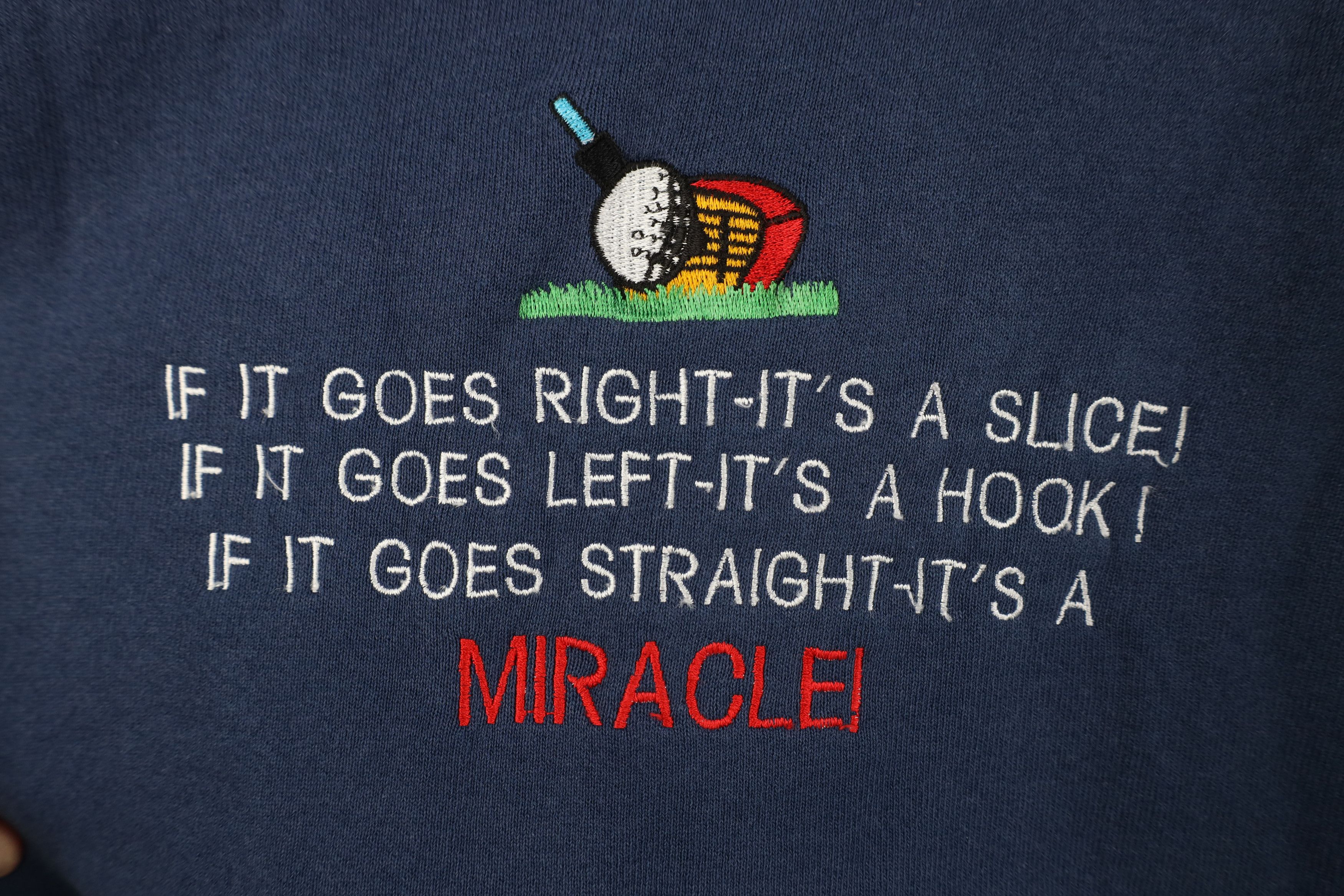 Vintage Vintage 90s Funny Golfing Golf Miracle Crewneck Sweatshirt Size US XL / EU 56 / 4 - 4 Thumbnail