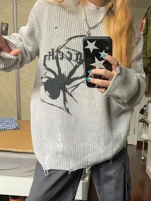 Japanese Brand Hip hop sweater women’s warm Size ONE SIZE - 1 Thumbnail