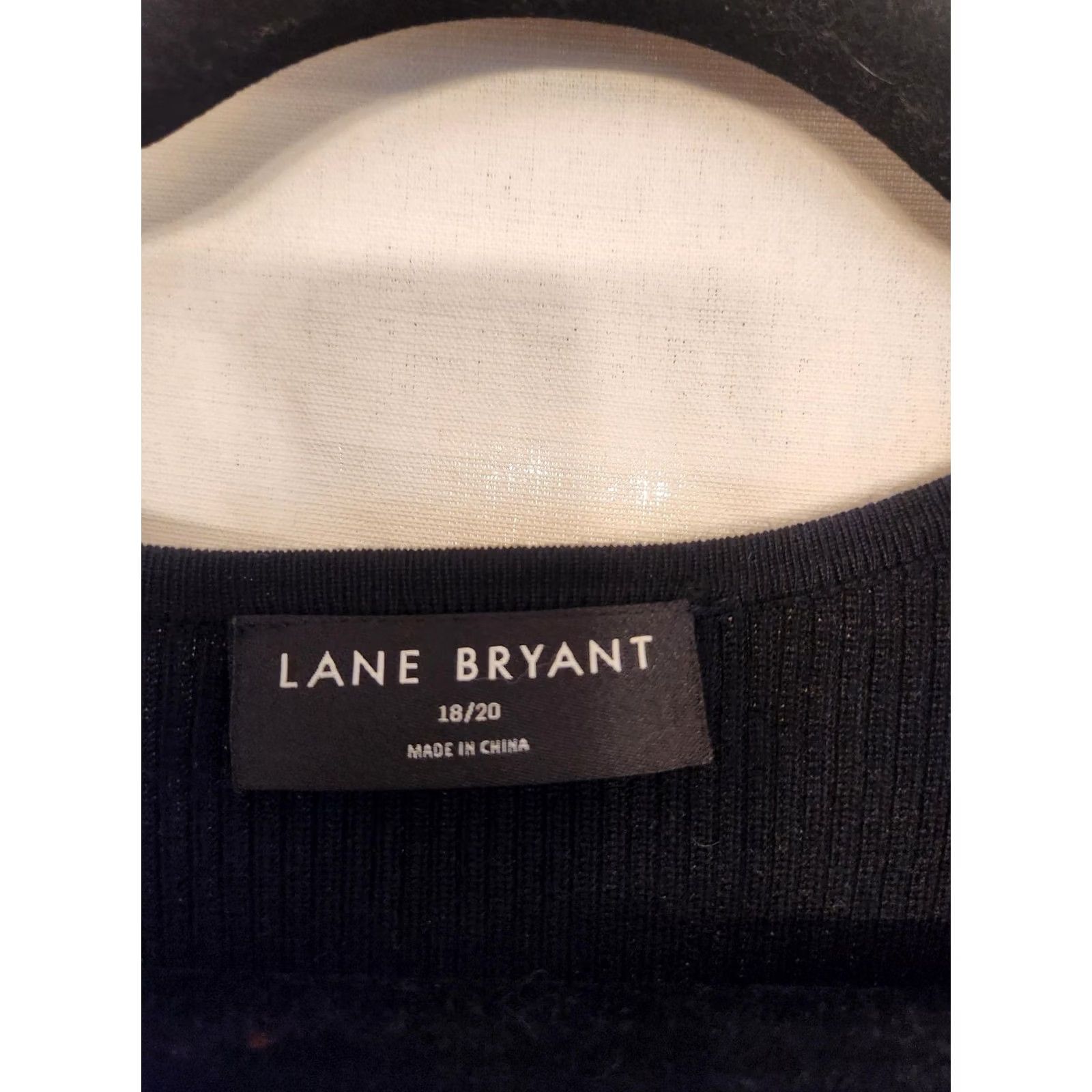 Vintage Lane Bryant Dress Wmn 18/20 Plus Size Black Lace Up V Neck Long Midi Knit Pullover Sweater Dress Womens Size XXL / US 16-18 / IT 52-54 - 4 Thumbnail